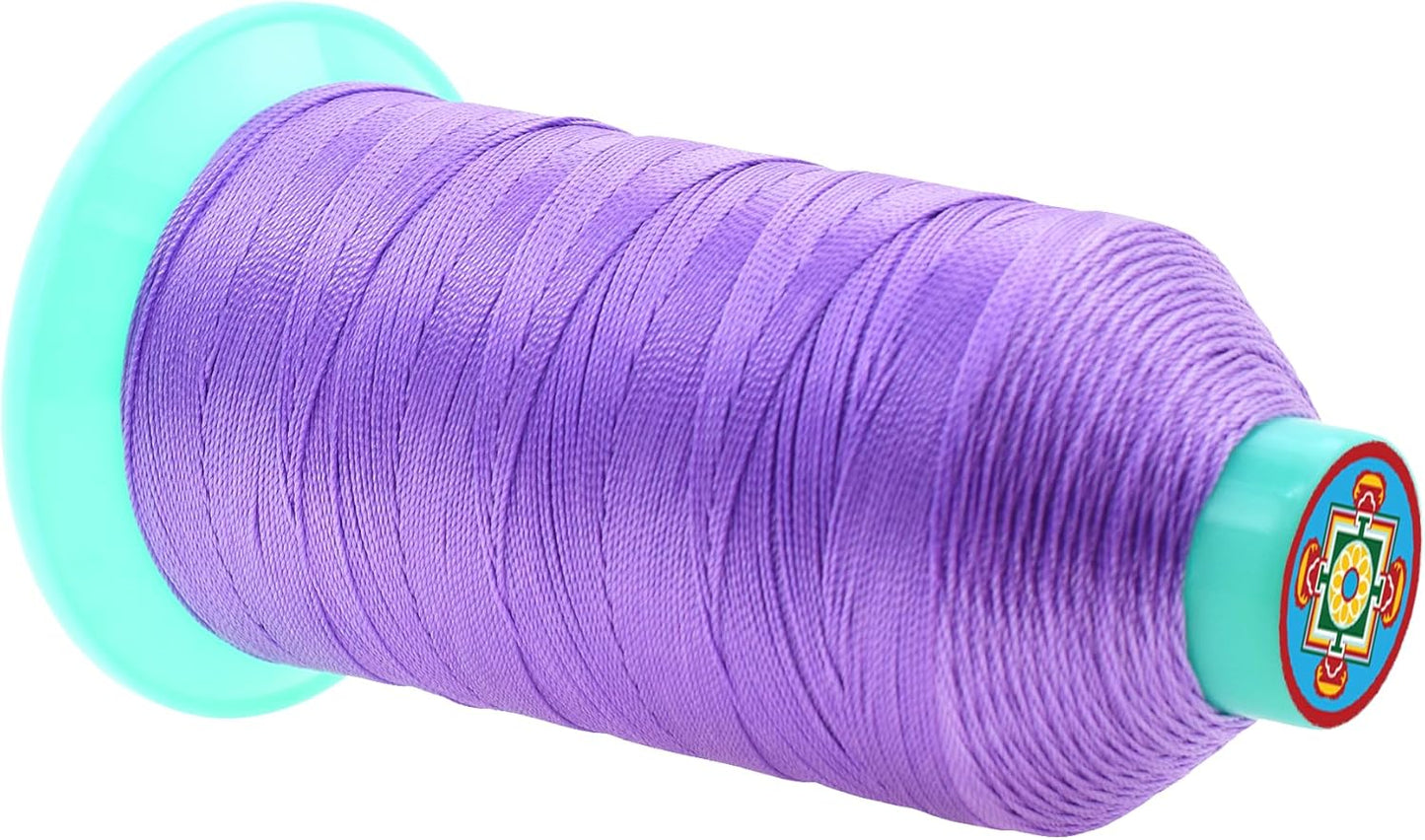 Mandala Crafts Bonded Nylon Thread Lilac Heavy Duty Sewing Threads - 800 YDs Size 207 630D T210 Tex 210 Thread for Leather Jeans Weaving Outdoor Marine Upholstery Threads
