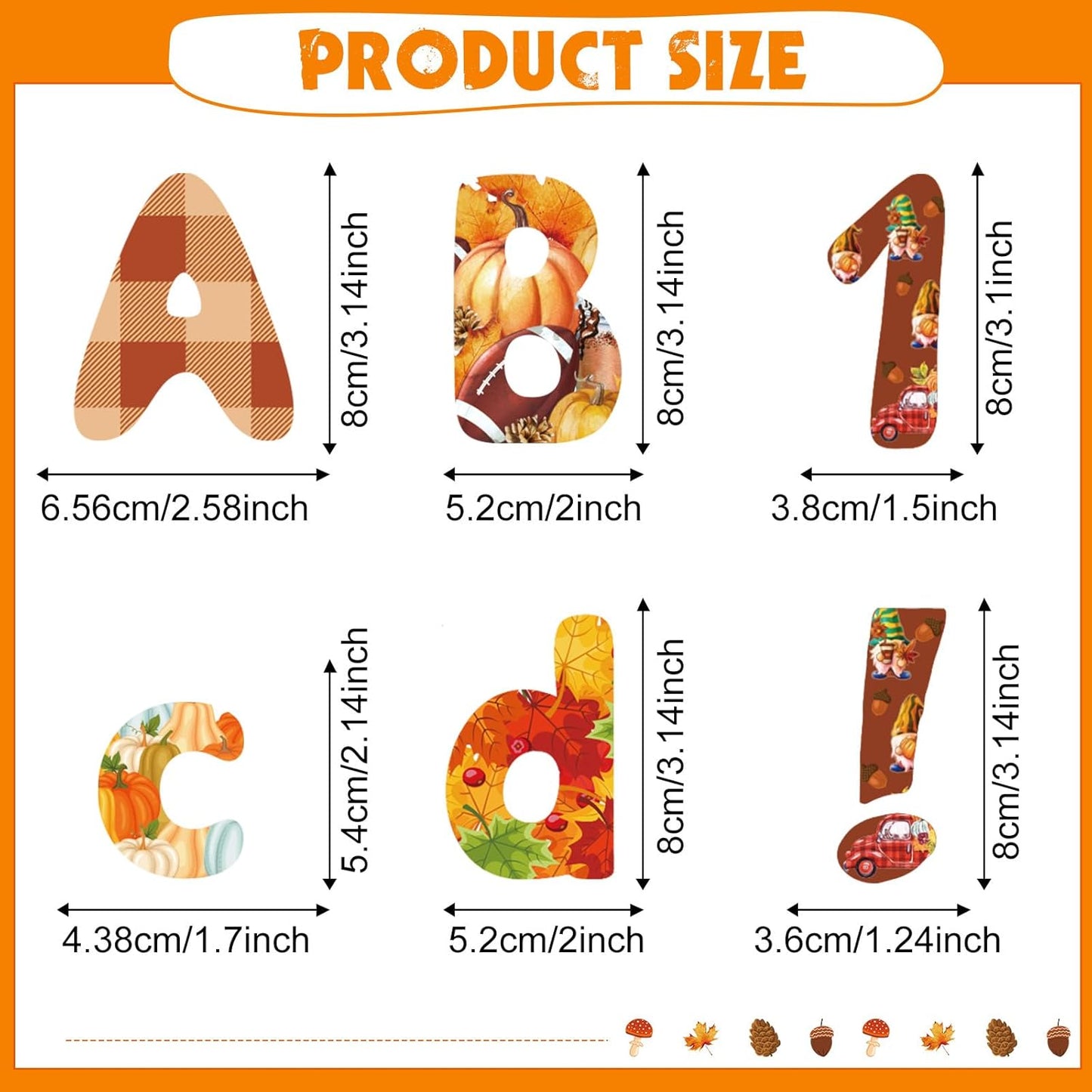 221 Pcs Bulletin Board Letters Round Alphabet Number Punctuation Symbol Combo Letter Cutouts Classroom Decoration for School Classroom Chalkboard Poster Board(Fall Round)