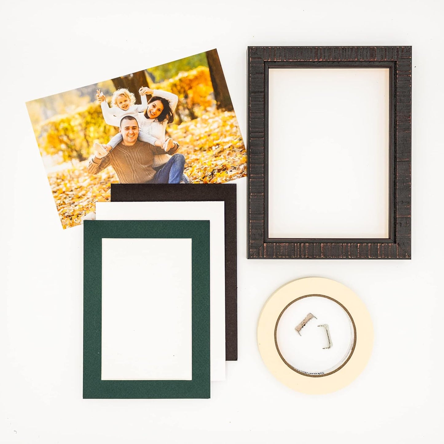 8.5x11 Mat Bevel Cut for 7x9 Photos - Acid Free Forest Green Precut Matboard - For Pictures, Photos, Framing - 4-ply Thickness