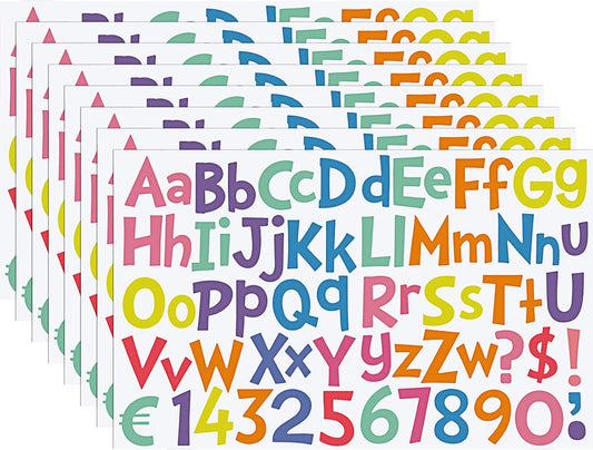 TaoBary 544 Pcs 2 Inch 16 Sheets Large Letter Stickers, Upper and Lower Case, Adhesive Vinyl Alphabet Sticker for Bulletin Board, Poster, Bottle, DIY, Notebook(Macaron Tone,2 Inch)