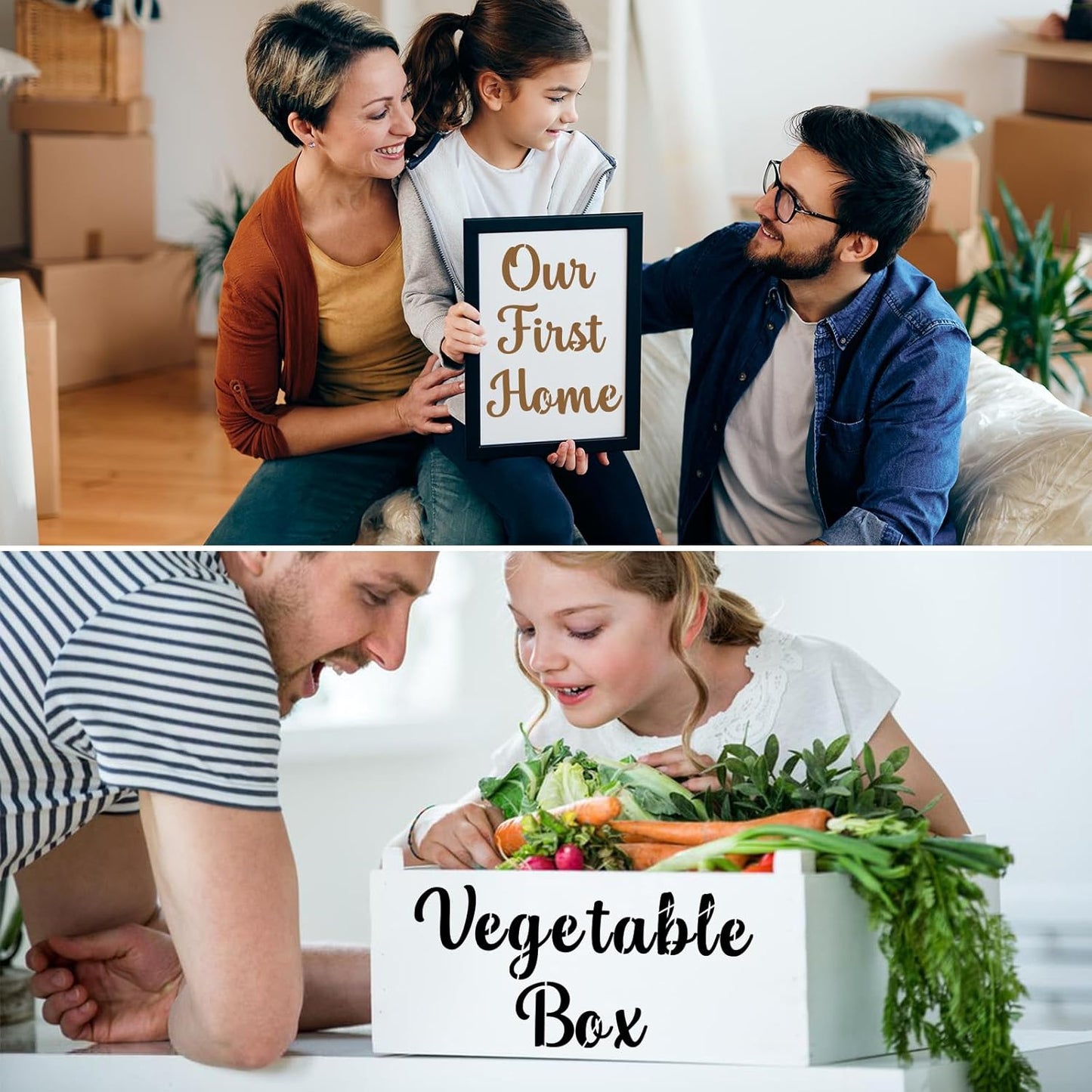 BAMIDELE 5 Inch Alphabet Letter Stencils for Painting, 66 Pcs Reusable Plastic Calligraphy Letter Stencils and Numbers Template Kit for Painting on Wood, Chalkboard, Fabric, Door Porch, Wall Art