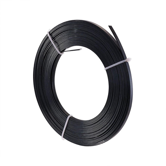 Fashewelry 32.8Ft 5mm Aluminum Flat Wire Black Bendable Metal Craft Wire Strip for Bezel Sculpting Armature Jewelry Making Gem Metal Wrap