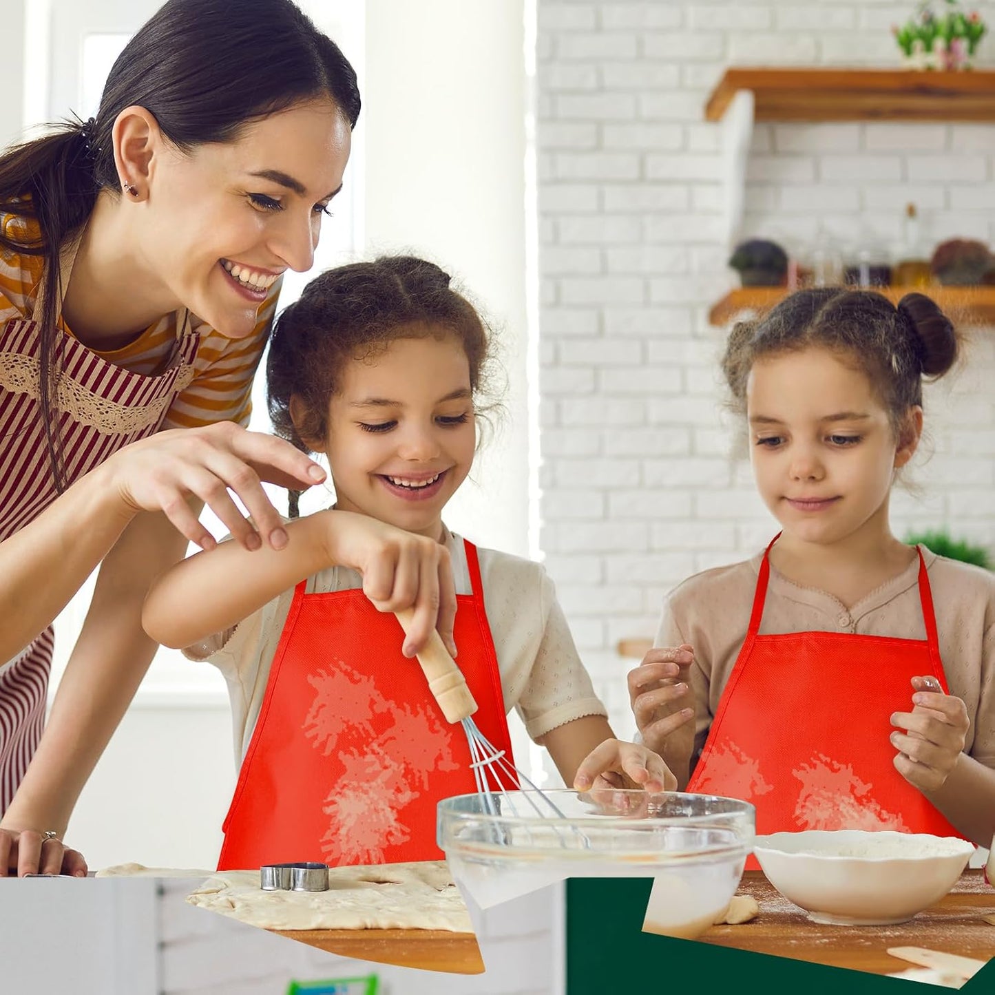 8 Pcs Kids Apron Painting Aprons for Kids Art Smocks Paint Apron Bulk for Painting Classroom Activity Kitchen Crafts Party Supplies(Red)