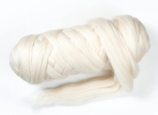 Natural Wool Bulk roving, 4 lb. Best Wool for Spinning, arm Knitting, Felting, Chunky Blankets and Tapestry. Natural Colors, un-Dyed. (Ecru, 4 lb)