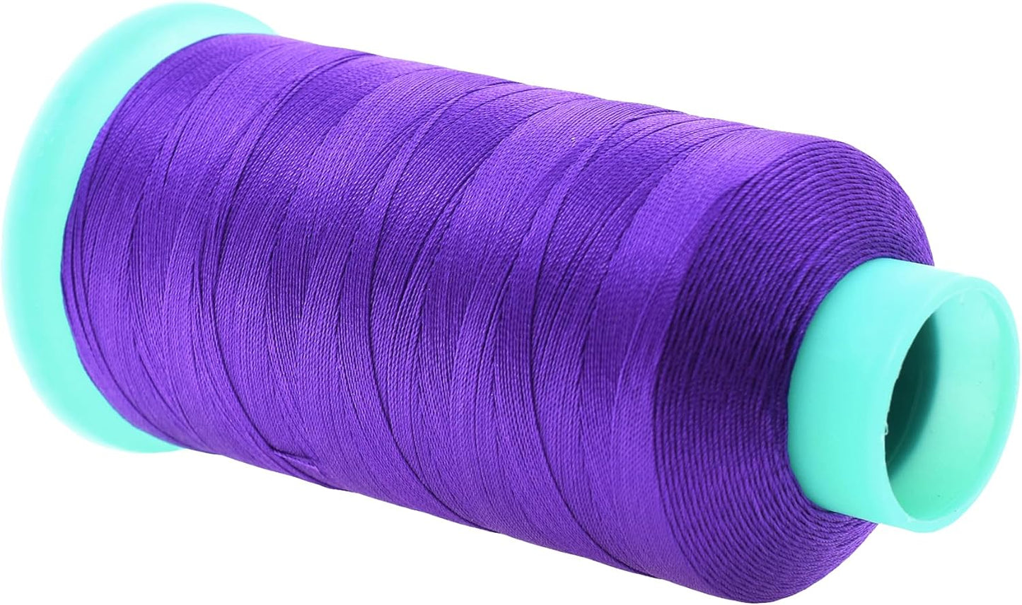 Mandala Crafts Bonded Nylon Thread Violet Heavy Duty Sewing Threads - 1100 YDs Size 92 280D T90 Tex 90 Thread for Leather Jeans Weaving Outdoor Marine Upholstery Threads