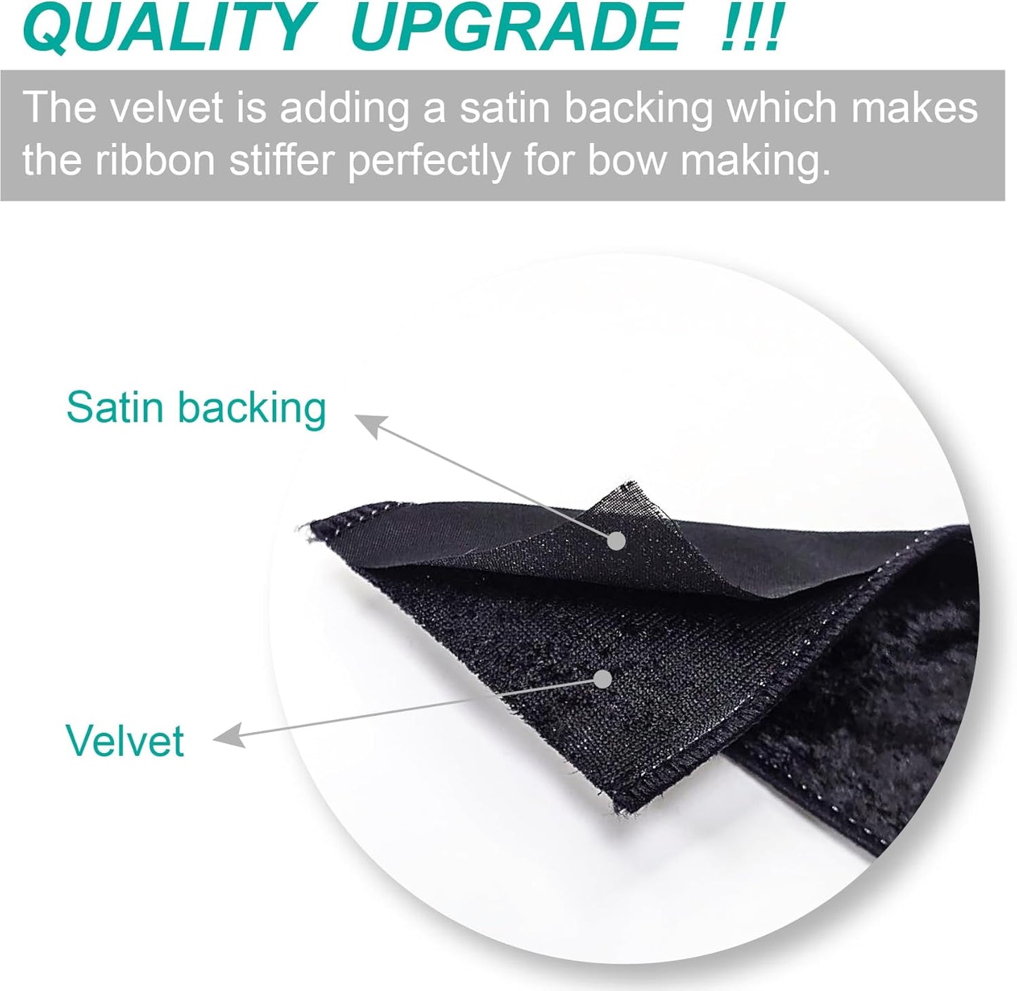 Black Velvet Ribbon 2.5 Inch x 10 Yards for Christmas Tree Topper Home Decoration Wreath Gift Wrapping DIY Craft