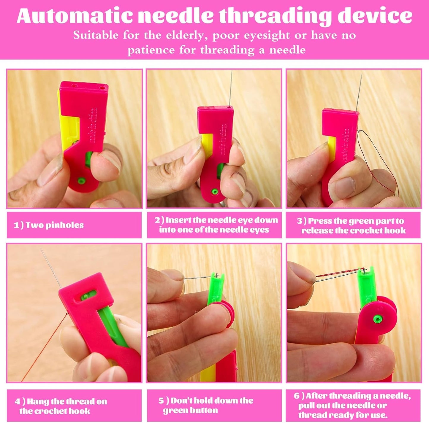 Fedmut Needle Threaders for Hand Sewing Embroidery Needle Threader Tool 20pcs for Hand Sewing, Sewing Machine, DIY Craft Project