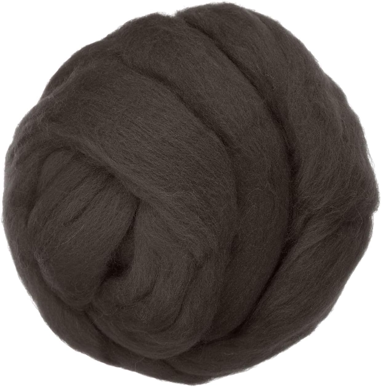 PATIKIL Wool Roving Yarn, 80G/2.82OZ Soft Felting Wool Pure Chunky Roving Yarn Bulk for Needle Felting Knitting Blanket Spinning Weaving DIY Craft, Dark Gray