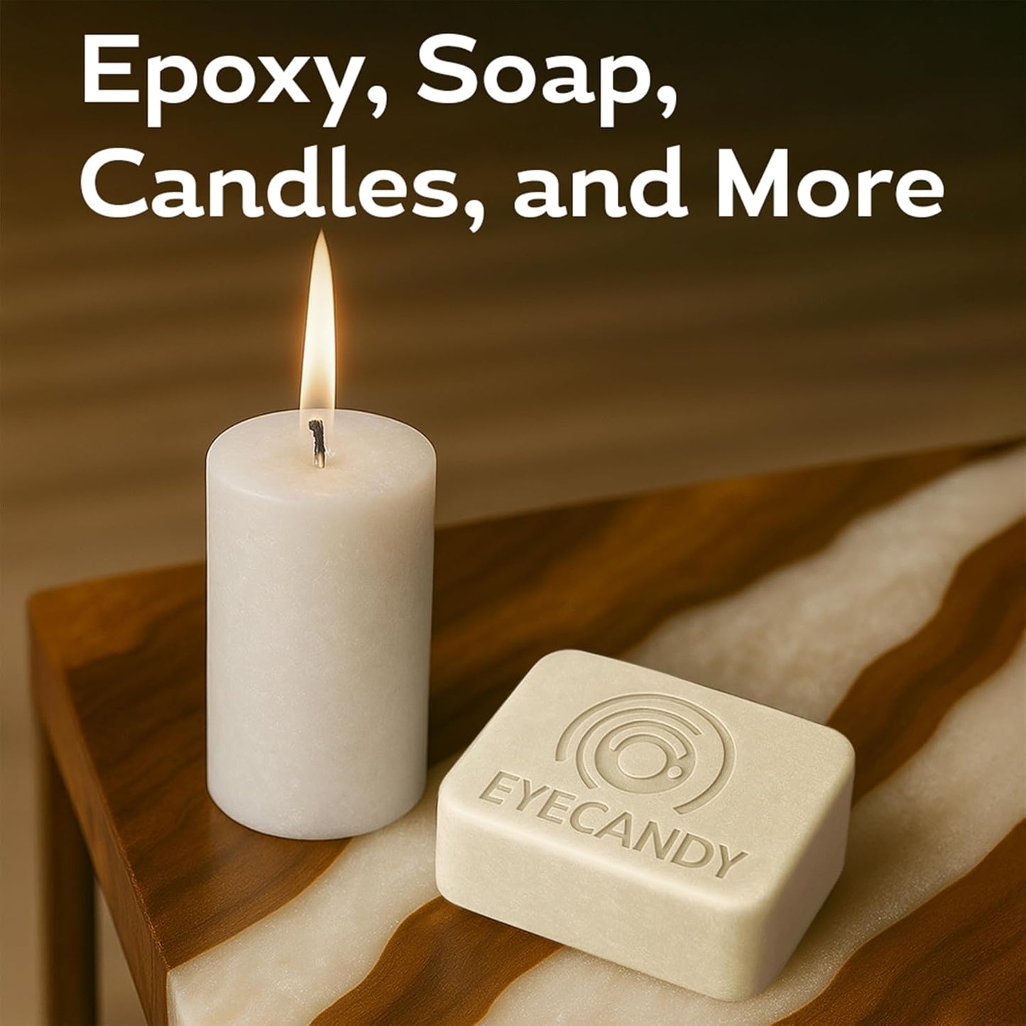 Eye Candy Pigments Premium White Mica Powder - Hakushika White (50gr) - for Epoxy, Resin, Soap, Paint, Woodworking, Acrylic Pouring, Bath Bombs, Fishing Lures - DIY Arts and Crafts Additive