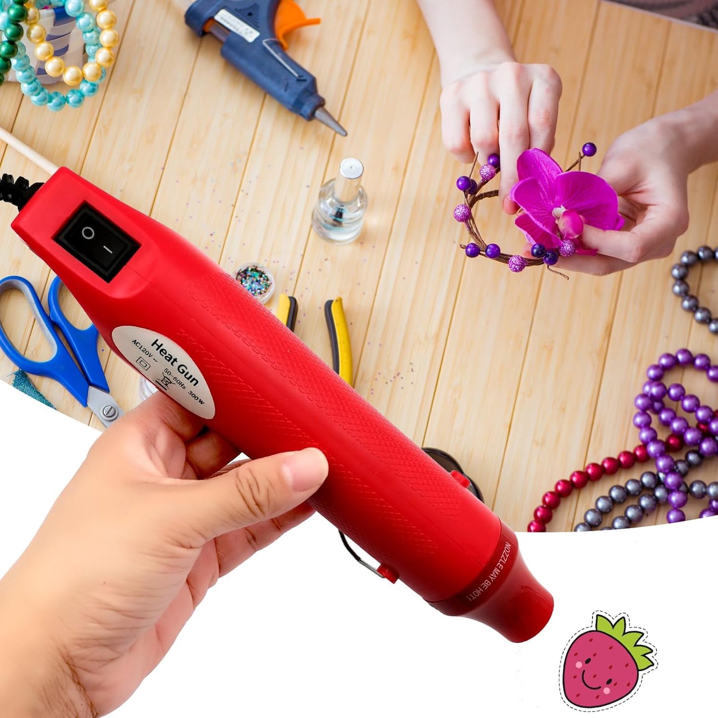 Heat Gun, Mini Hot Air Gun for DIY Crafts Portable Heat Air Gun Tool for Embossing Shrink Wrapping Drying Paint
