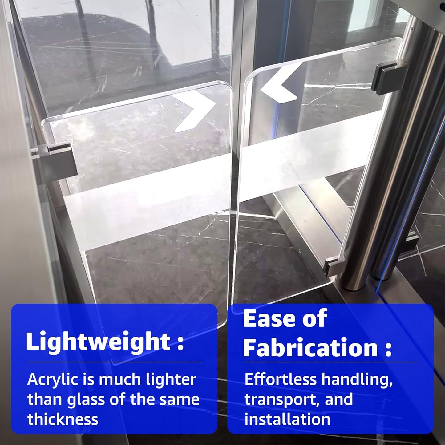 Art3d (2 Pack) 1/4" Thick Plexiglass Sheets - 29"x59" PET Clear Acrylic Sheets for Art Design，Craft Projects, Signs, DIY in Home, Wedding, Festival,Party,Office