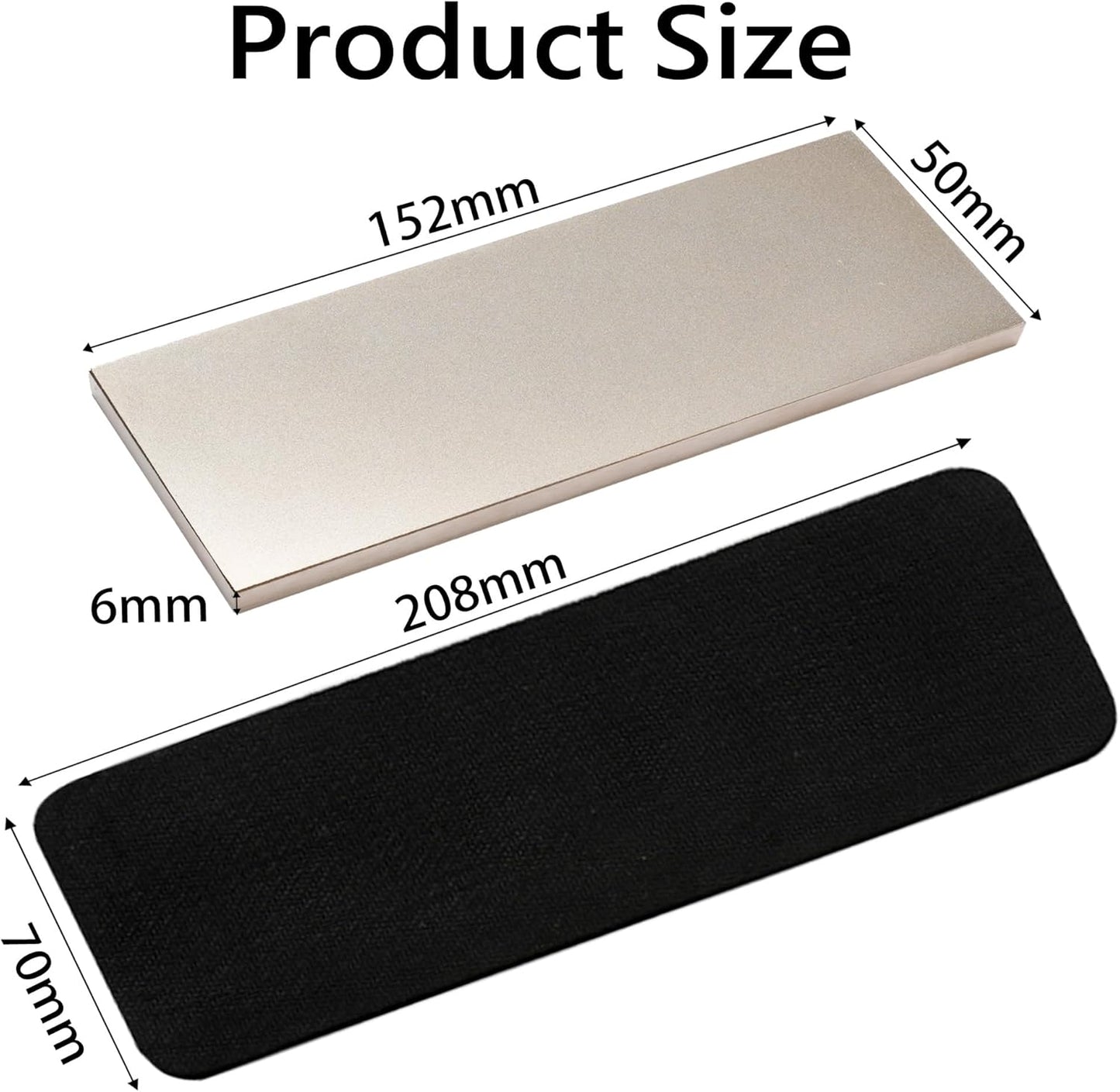 Diamond Sharpening Stone 600 Grit - Knife Sharpener Whetstone for Knives, Tools & Hunting Blades with Non-slip mat (6 x 2Inch)