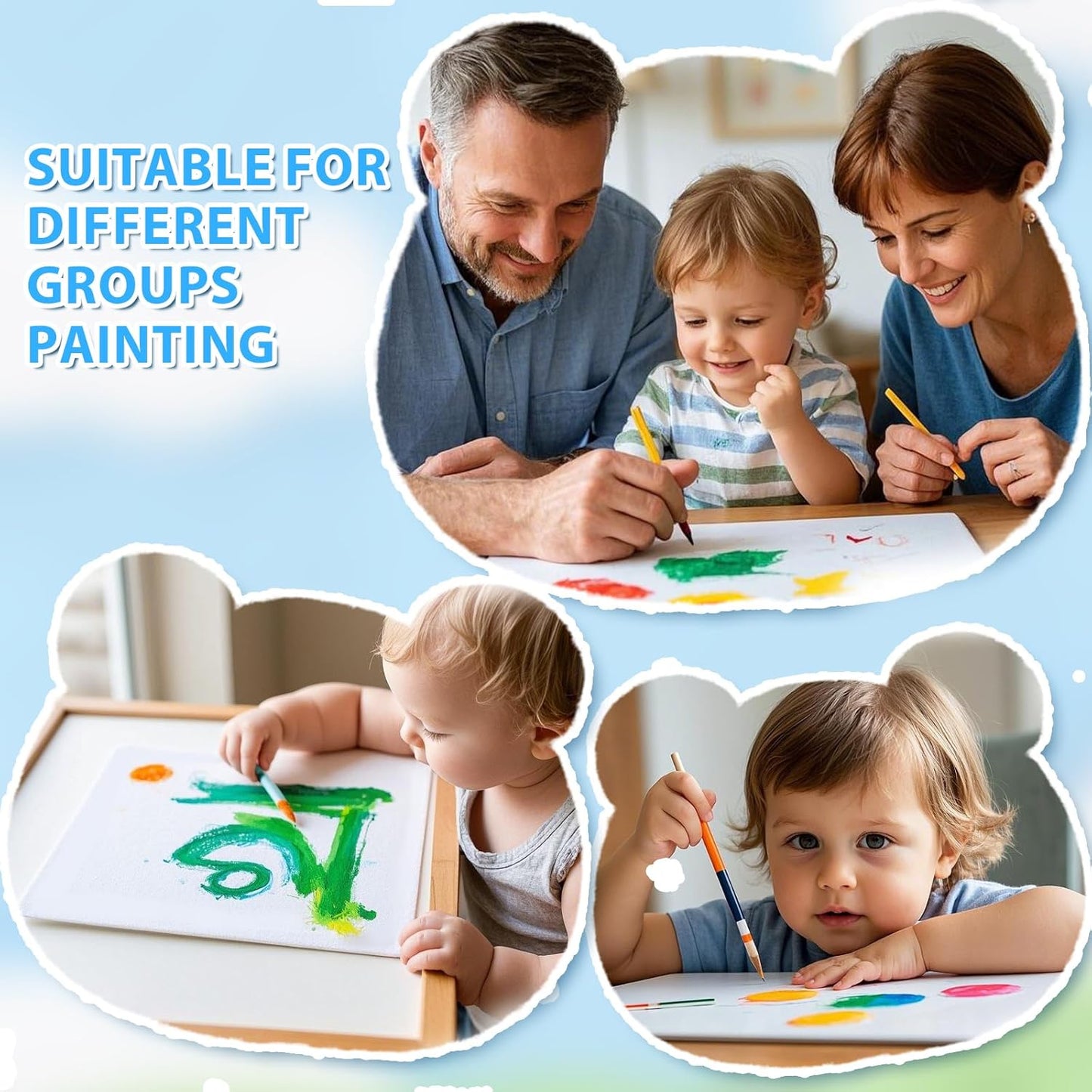 ESRICH Canvas Boards for Painting 12 Pack Canvas for Painting 4x4, 6x6, 8x8 Blank Canvases for Painting-Cotton Primed Painting Canvas Panels for Acrylic, Oil, Gouache & Tempera.