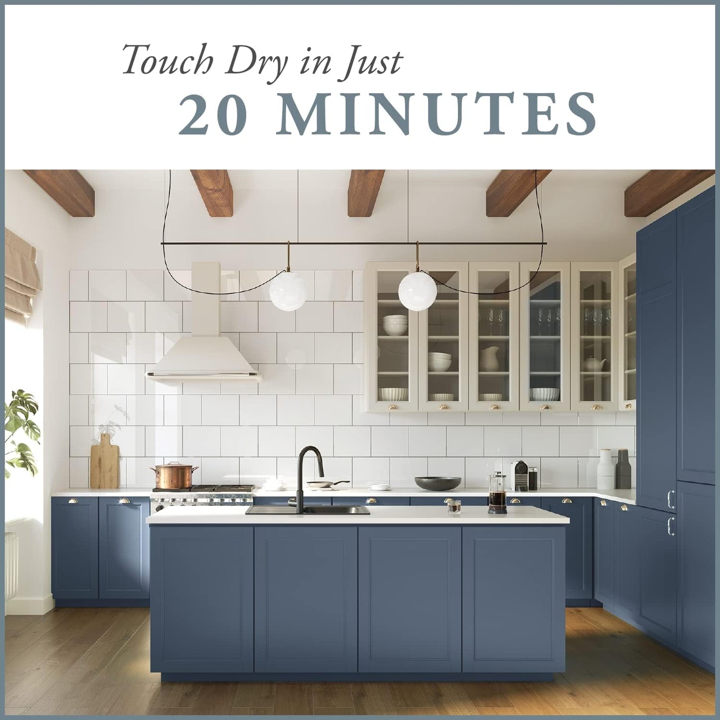 AMY HOWARD AT HOME Chalk-Based One Step Paint for Furniture, Cabinetry, Decor, Finish, and More | No Stripping, Sanding, or Priming | Medium Base | 32 Ounce | Lakai Blue