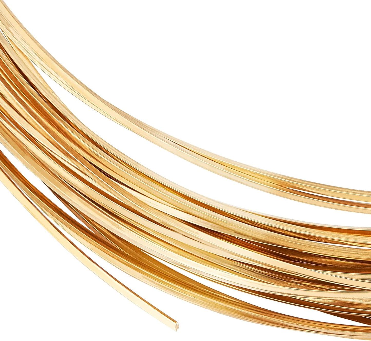 BENECREAT 20 Gauge 33 Feet Square Copper Wire Half Hard Yellow Brass Wire for Jewelry Beading Craft Work
