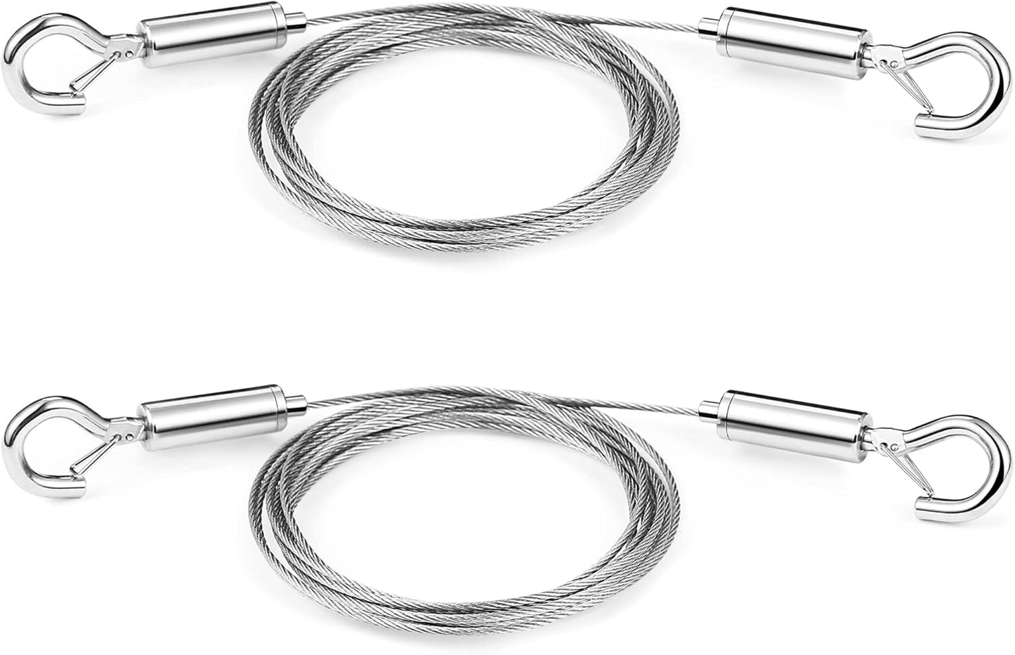Adjustable Picture Hanging Wire 2PCS Mirror Frame Kit 2m x1.5mm Heavy Duty Stainless Steel Rope for Mirror Hanging Hardware,Light Lamp,Billboards,Basket Flowerpot Hold Up to 20kg