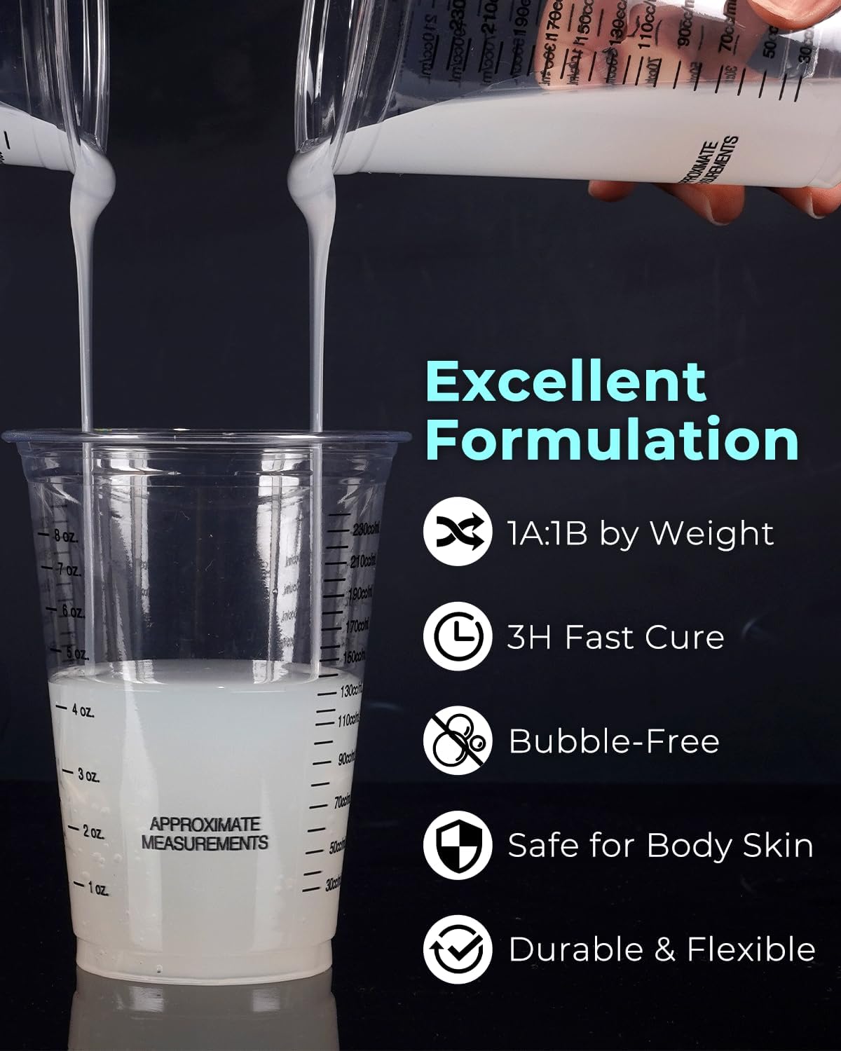 Nicpro 170oz Silicone Mold Making Kit, 15A Platinum Liquid Silicone Rubber, Flexible Silicone Molds Maker Mix Ratio 1:1 for Casting 3D Resins Candle Soap Molds DIY with 24 Mica Powder, Mixing Cups