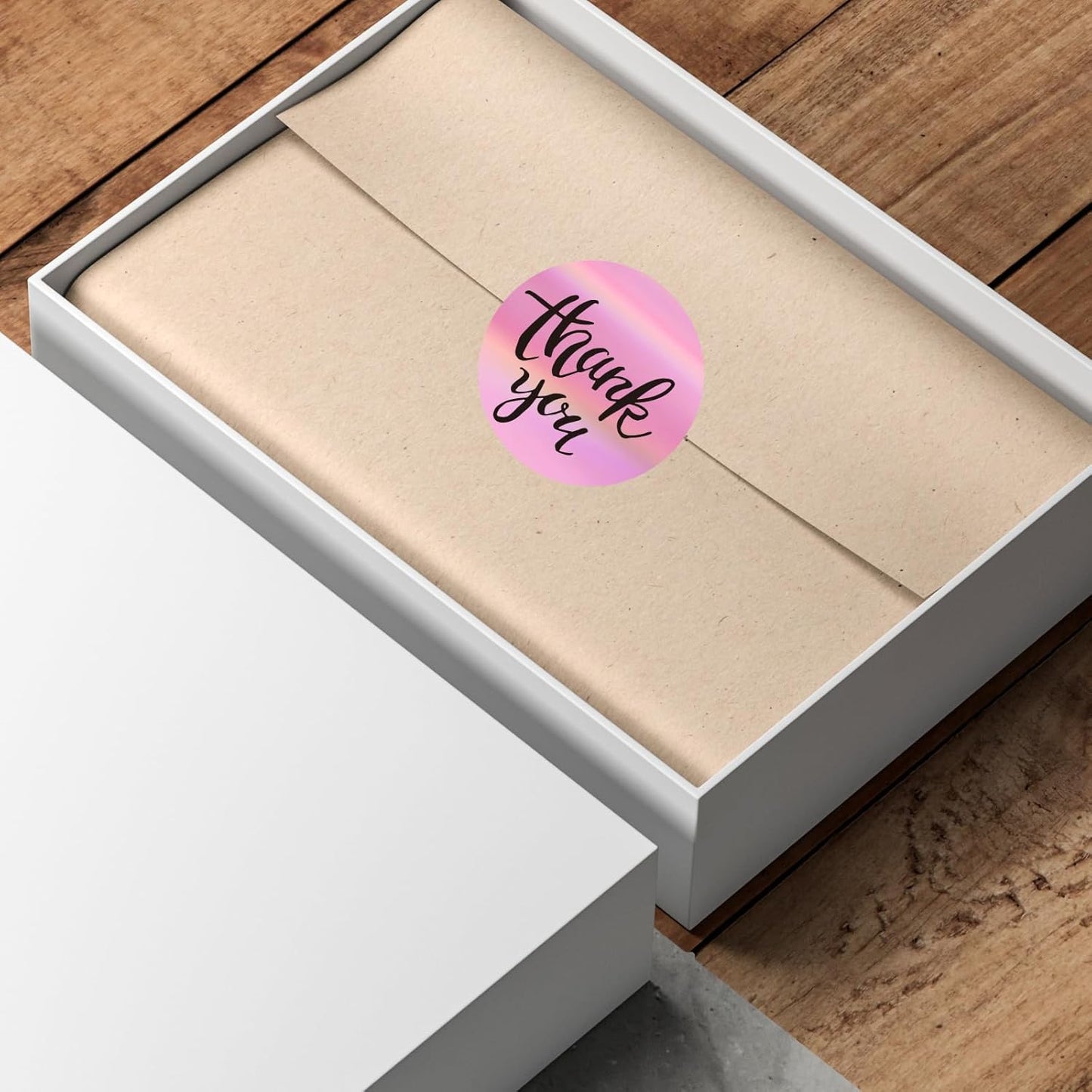 2" Circle Holographic Thermal Label Stickers Pink, Round Printable Rainbow Thermal Sticker for Gift Wrapping, Self-Adhesive/Perforation Line Design