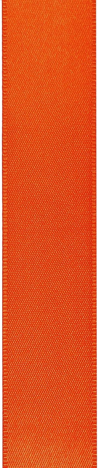 LIUYAXI Torrid Orange Stain Ribbon, 1/2" X Continuous 50 Yards, Double Faced Fabric Ribbon Perfect for Gift Wrapping Wedding Christmas Birthday Floral Arrangement Craft