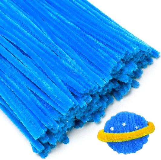 Eppingwin 200pcs Pipe Cleaners, Lake Blue Pipe Cleaners Craft Supplies,Chenille Stems for DIY Arts Crafts Project(Lake Blue)
