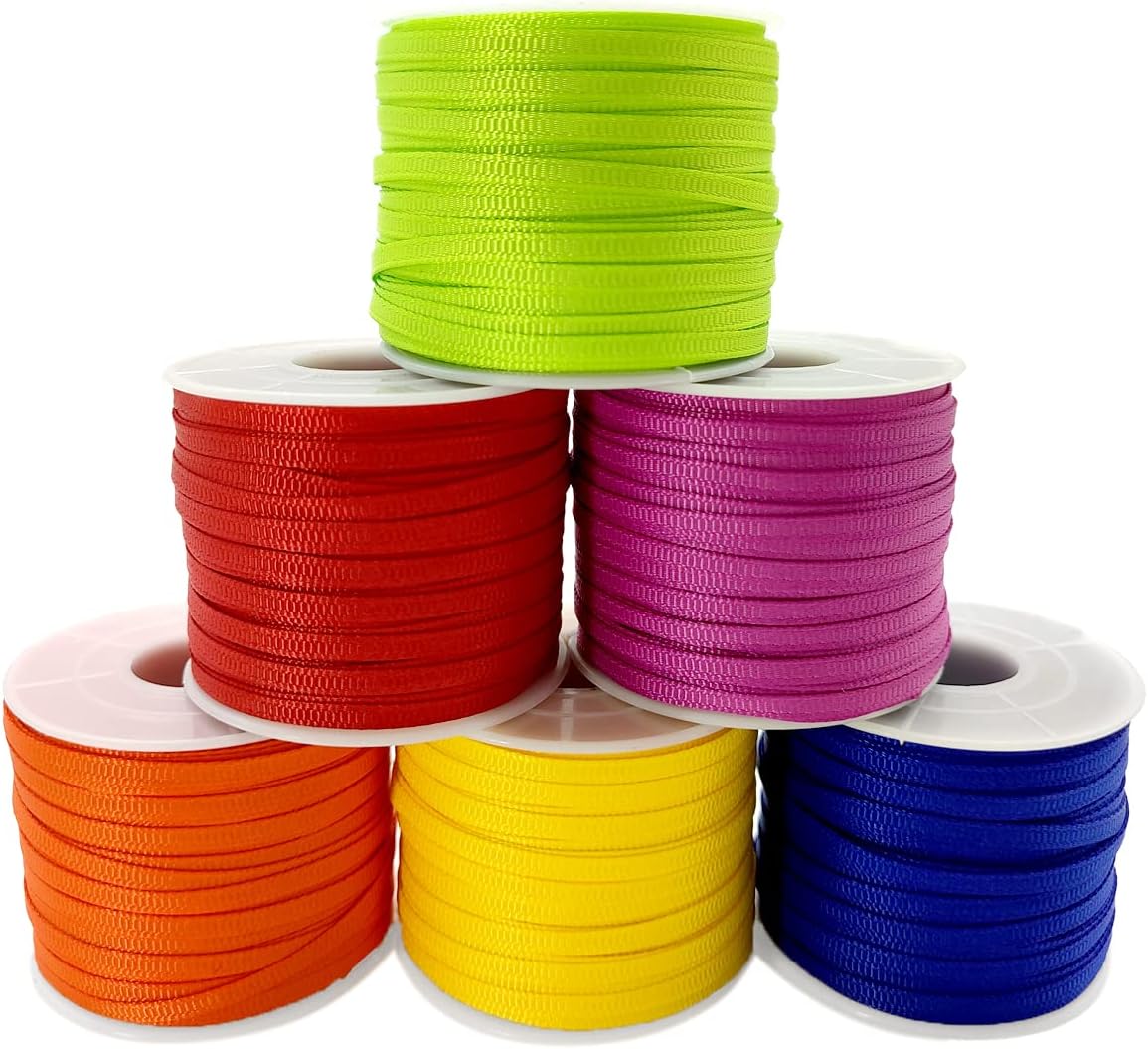 1/8" Grosgrain Ribbon - 720 Yards Assorted Colors - 3mm Fabric - DIY Crafts, Balloons, Florists, Showers (Pack of 12)