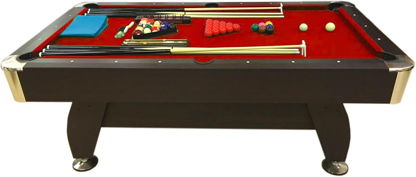 7 Foot Pool Table Billiard Table Red Felt – Red Devil