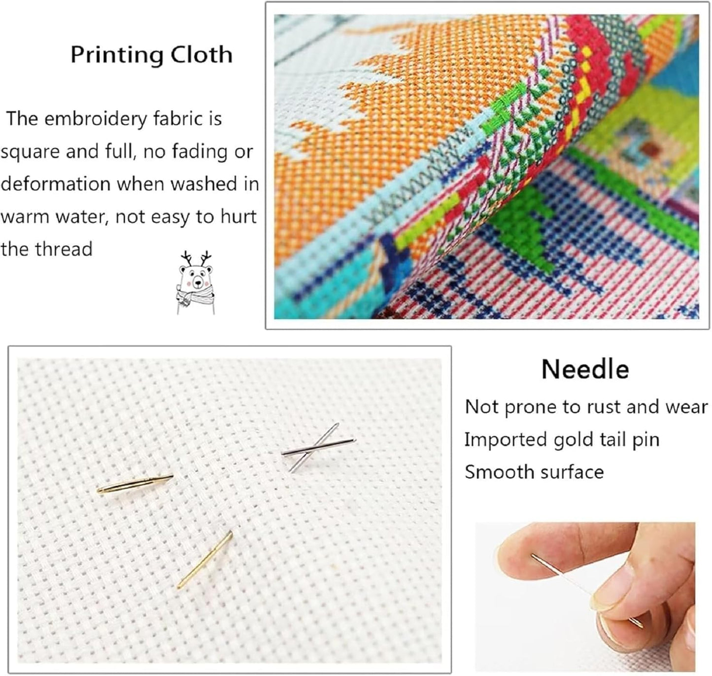 Fanxvivy Stamped Cross Stitch Kits for Adults Beginners Pillow Needlepoint Kit with Embroidery Pattern Needlework Kit Prestamped Stitches Kit 11CT Cross Stitching-Lovers Walk 18x18 inch