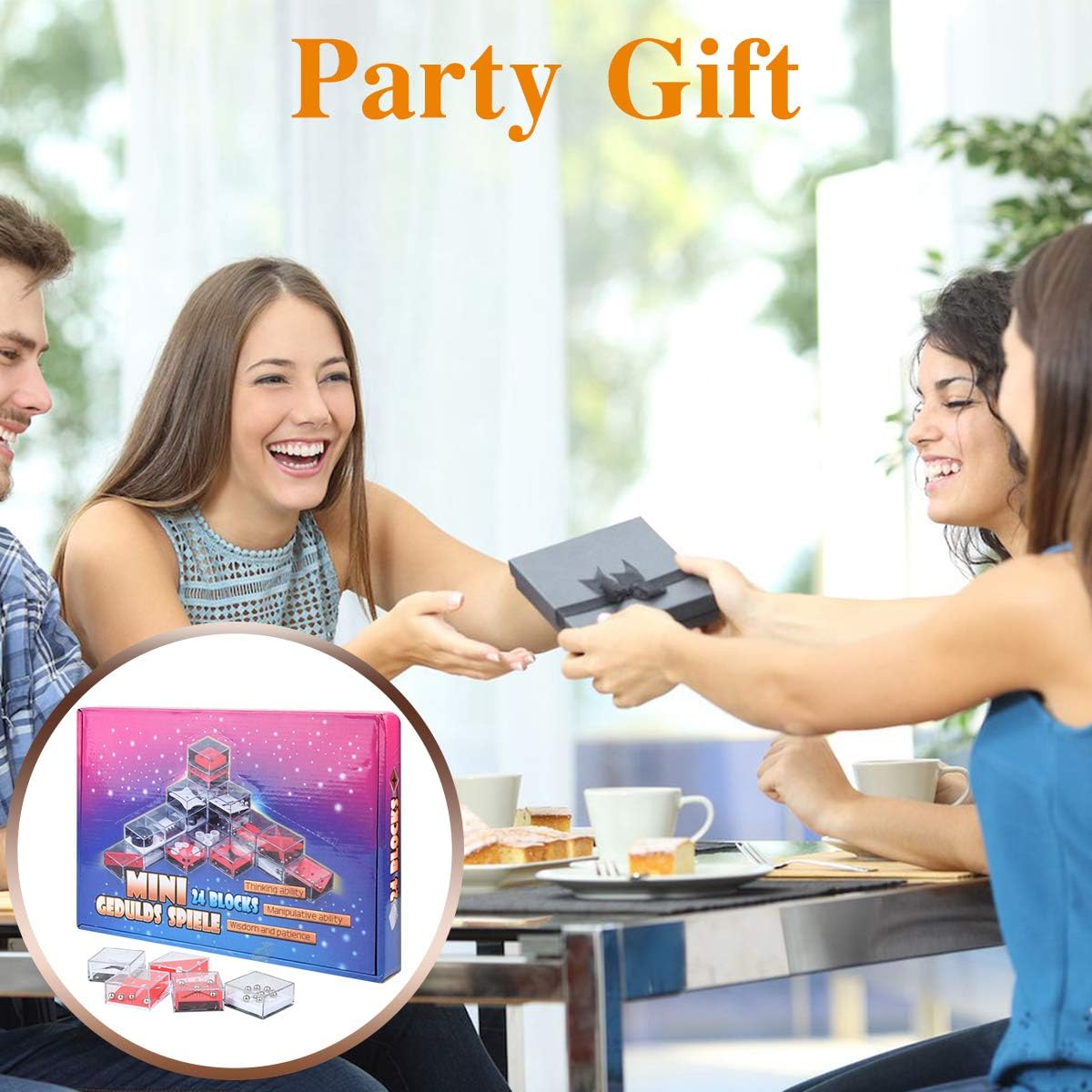 Puzzle Toy Box Game Kids Teenager Balance IQ Party Favor Games Cube Puzzle Stocking Stuffers for Party Favors Supplies -24 Puzzles