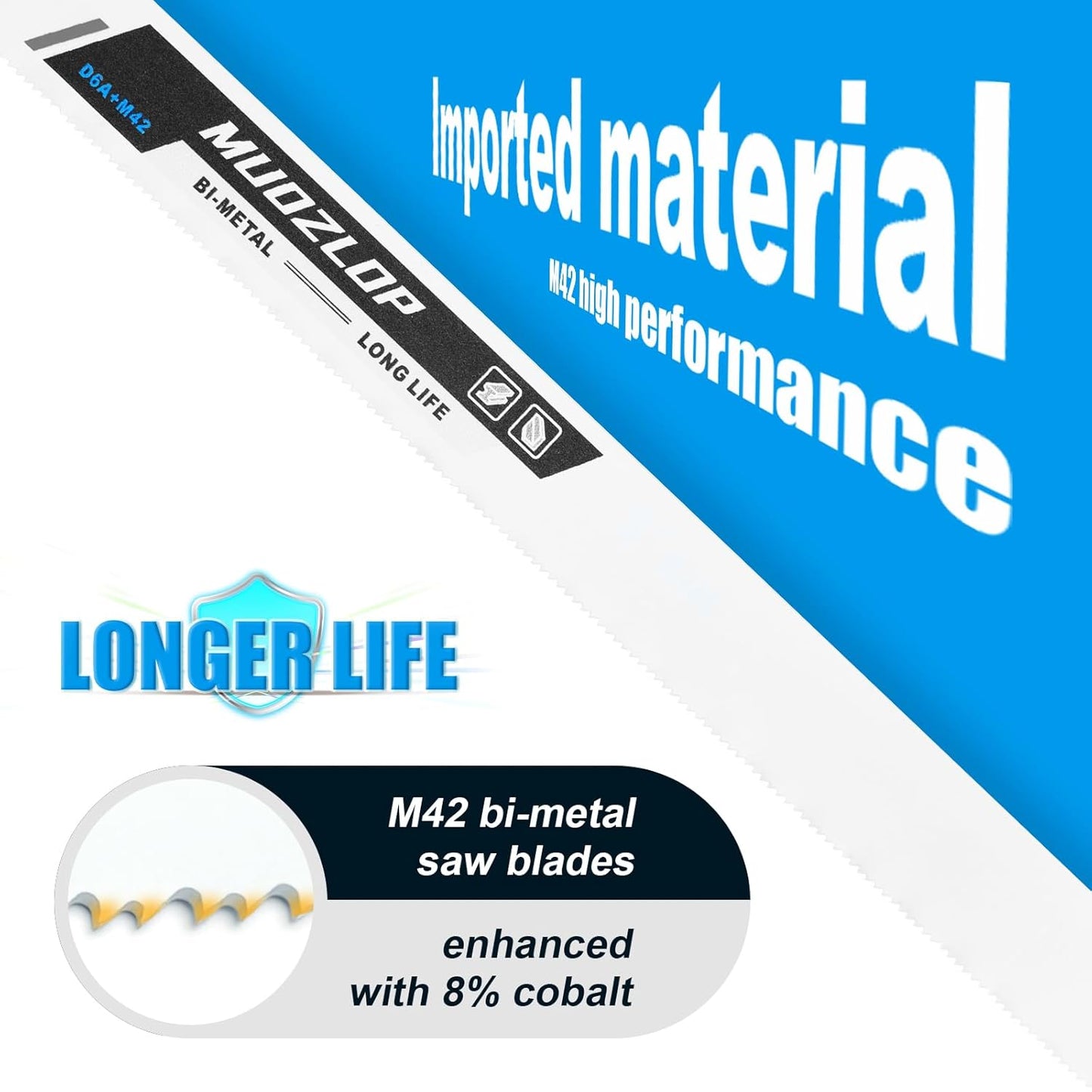 10 Pack 12 inch Reciprocating Saw Blades Set,14TPI High Carbon Saw Blades, Metal Saw Blades with Organizer Case (10, 14TPI/300mm)