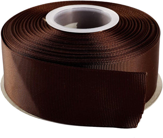 ITIsparkle 11/2" Inch Grosgrain Ribbon 25 Yards-Roll Set for Gift Wrapping Cake Decoration Party Favor Hair Braids Hair Bow Baby Shower Decoration Floral Arrangement Craft Supplies, Brown Ribbon
