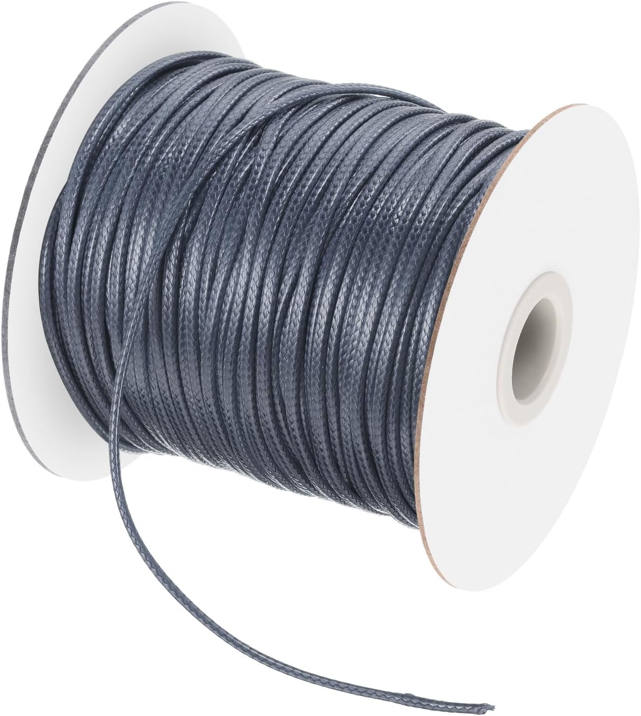MECCANIXITY Waxed Cord 2mm Waxed Polyester Cord 98 Yard Wax String for Bracelet Making, Necklaces, Beading, Jewelry Making and DIY Crafts(Dark Grey)