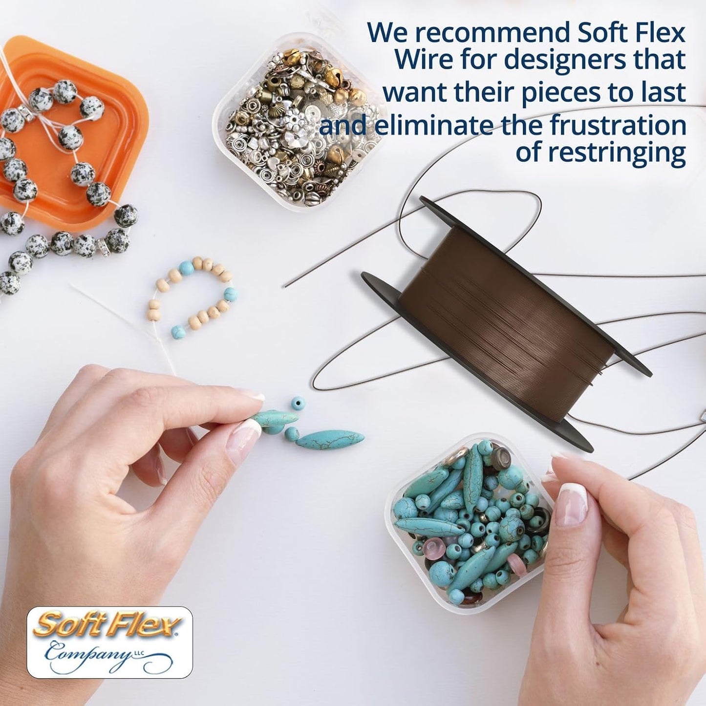 Soft Flex 49 Strand Beading Wire - Medium 0.19 Diameter - 30 Feet Nylon Design Wire