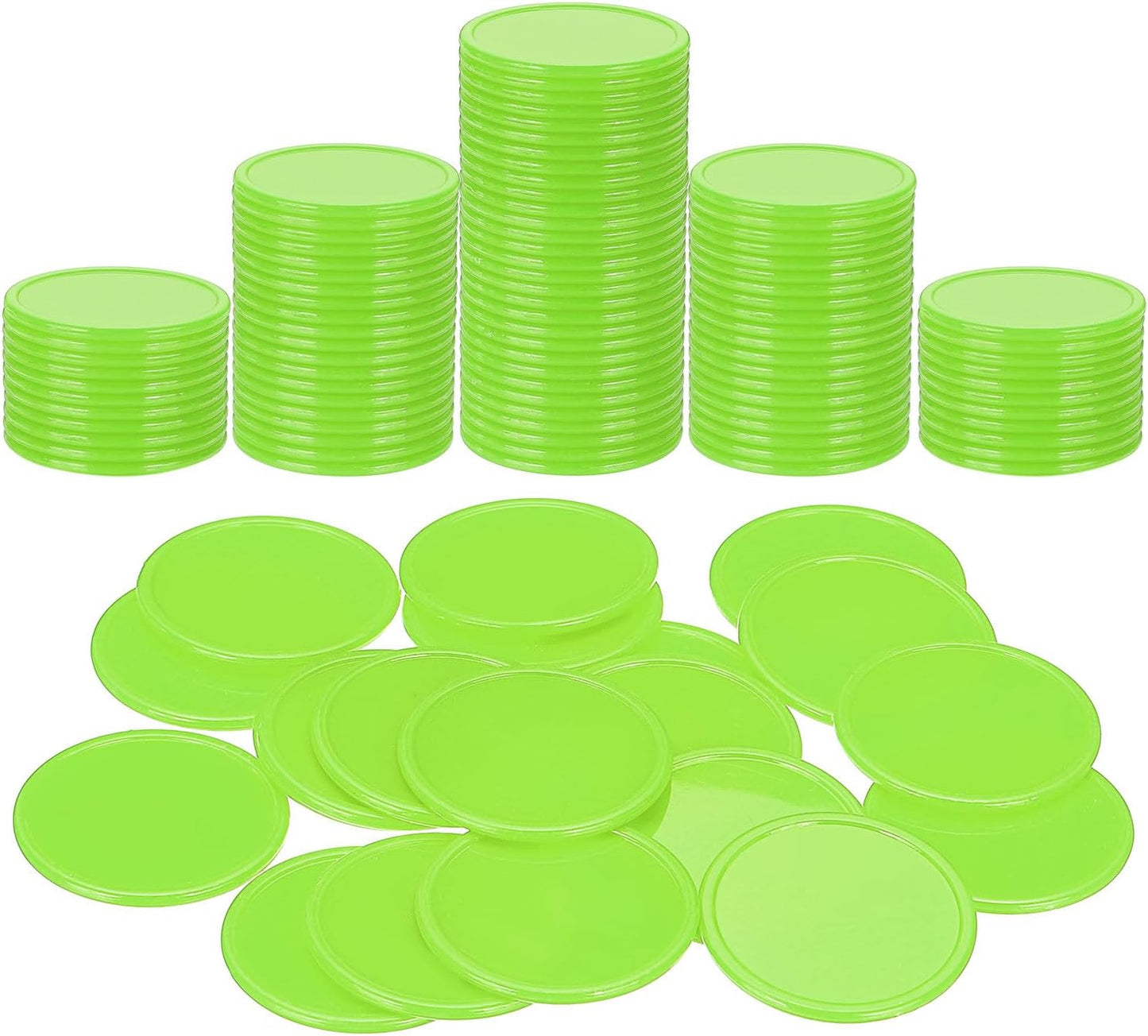 uxcell Plastic Poker Chips, Learning Counters Counting Counters Disks Markers Opaque Game Tokens for Game Play Math Counting