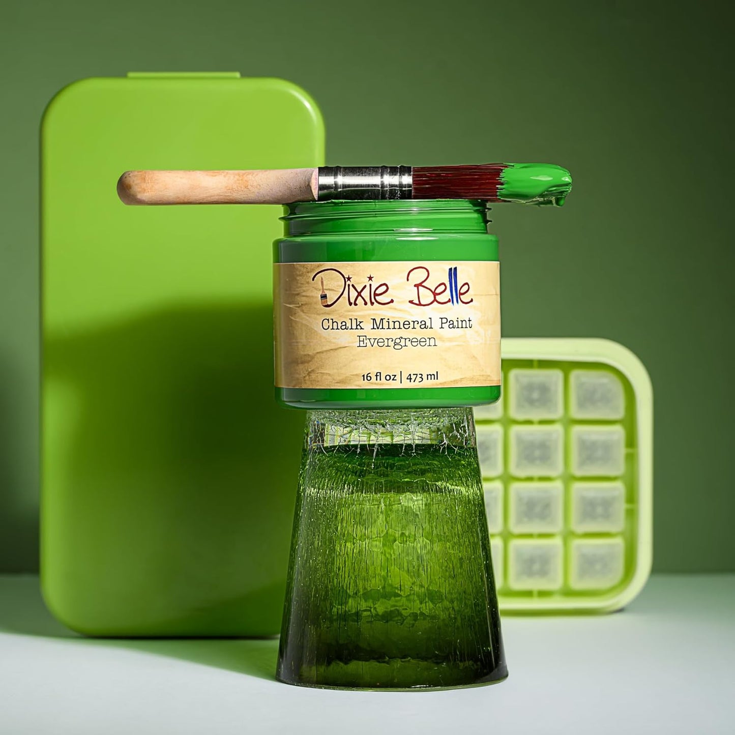 Dixie Belle Paint Company Chalk Finish Furniture Paint - Evergreen (1 Gallon - 128oz) - Matte Deep Purple Chic Chalk Mineral DIY Furniture Paint