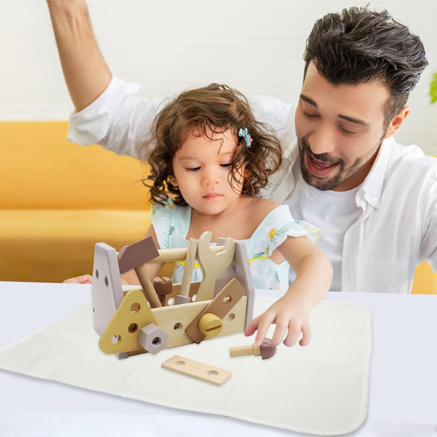 MEYOR Montessori Accessories Handmade Rug Children Playing Mat 15.7"x23.6" Classroom Working Rug (Small)