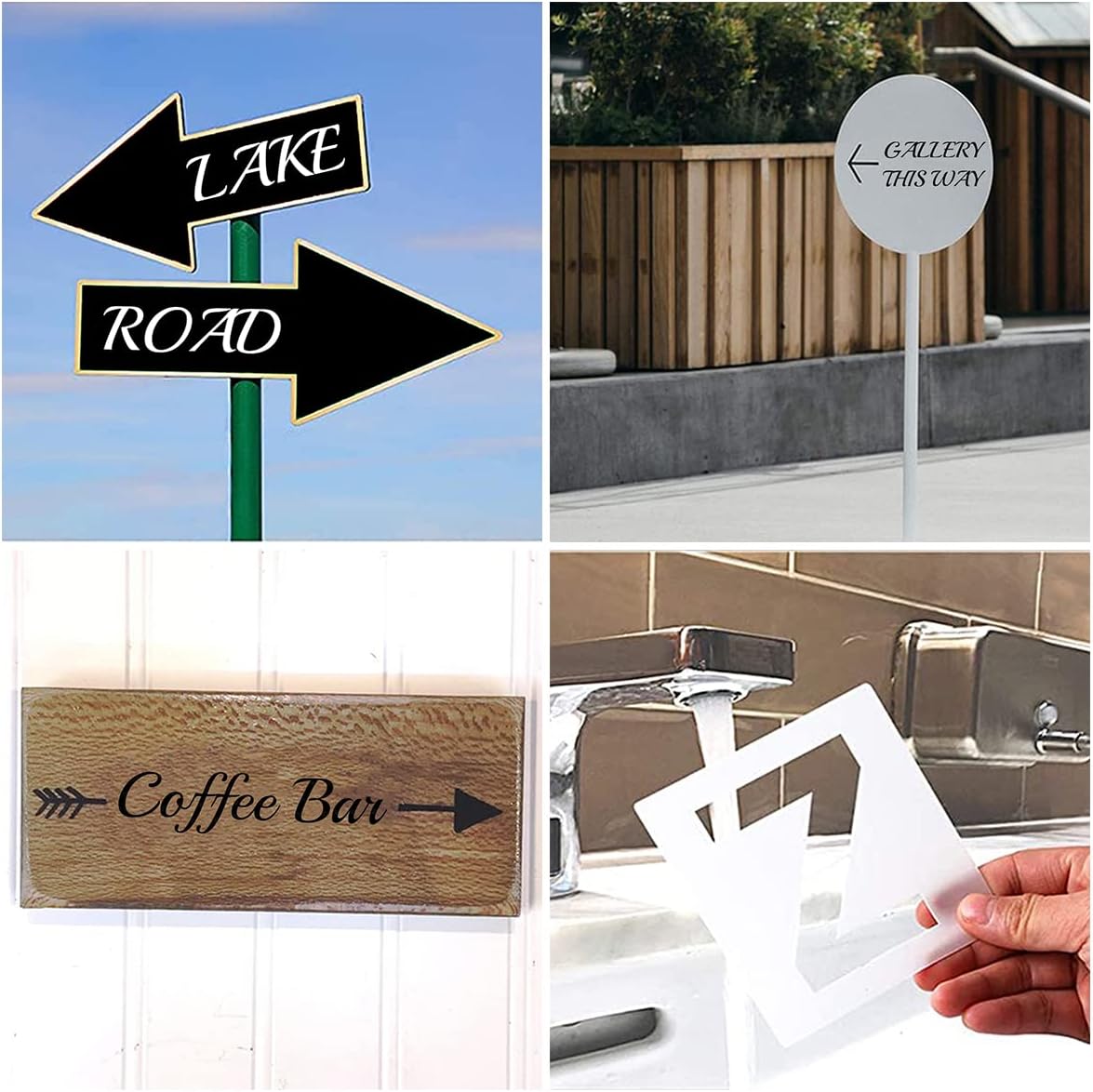 1 Inch Alphabet Letter Stencils for Painting - 70 Pack Letter and Number Stencil Templates with Signs for Painting on Wood, Reusable Cursive Letters Stencils for Chalkboard Wood Signs & Wall Art