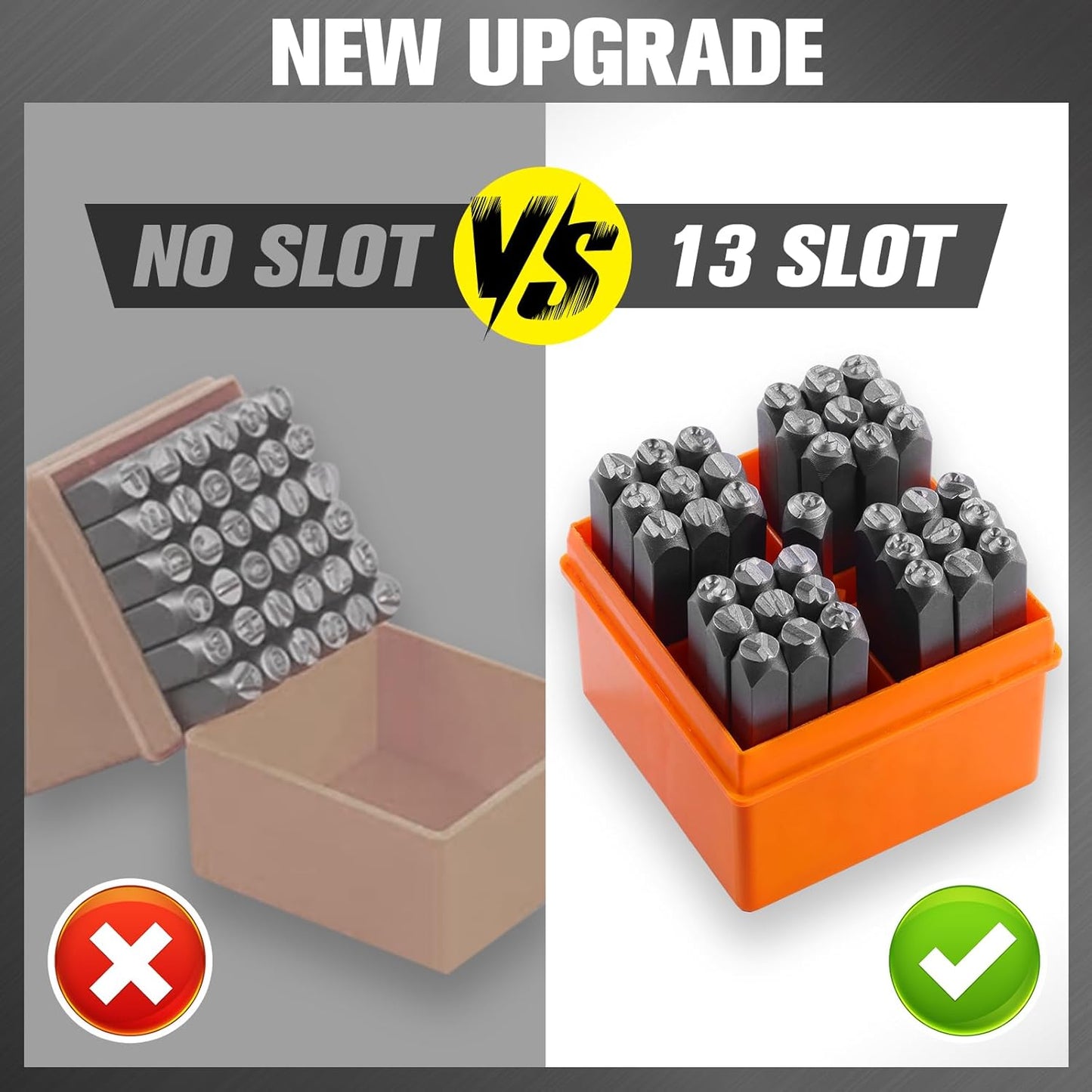 YKLP 37 Pcs Number and Letter Stamp Set,1/8” (3mm) (A-Z & 0-9 + Heart) Metal Letter Stamps DIY Arts & Crafts Leather Stamps, Leather, Wood for Jewelry Stamping kit