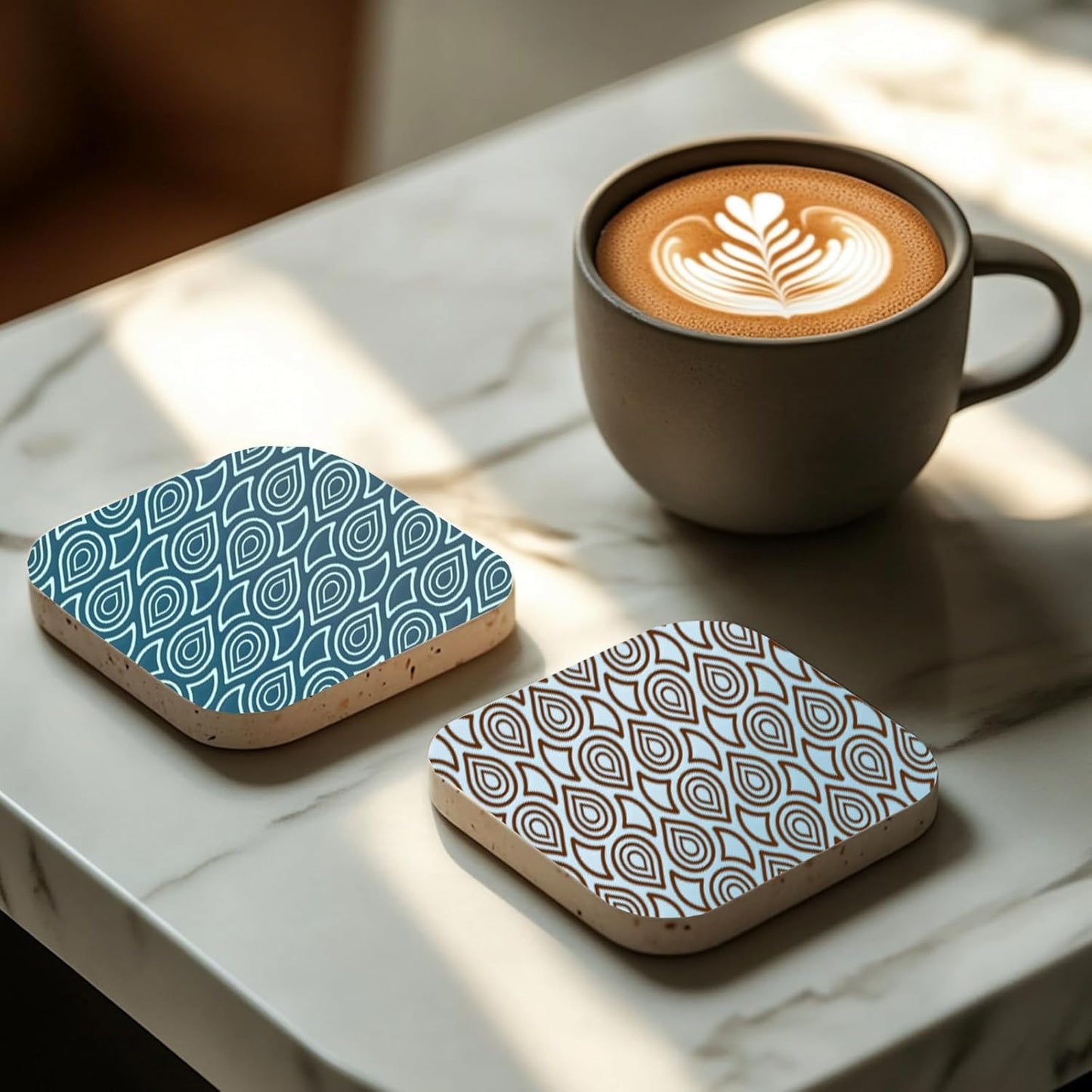 CHGCRAFT Teardrop Polymer Clay Texture Sheets Repeating Seamless Pattern Silicone Texture Stamp Line Art Modeling Pattern Pad for Jewelry and Clay Earrings Tools, 5.5x5.5 inch