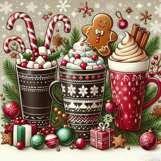 Christmas Stamped Cross Stitch Kits - Christmas Snowflake Counted Cross Stitch Kits for Beginners Adults Needlepoint Cross-Stitch Patterns Dimensions Needlecrafts Embroidery Kits Arts and Crafts