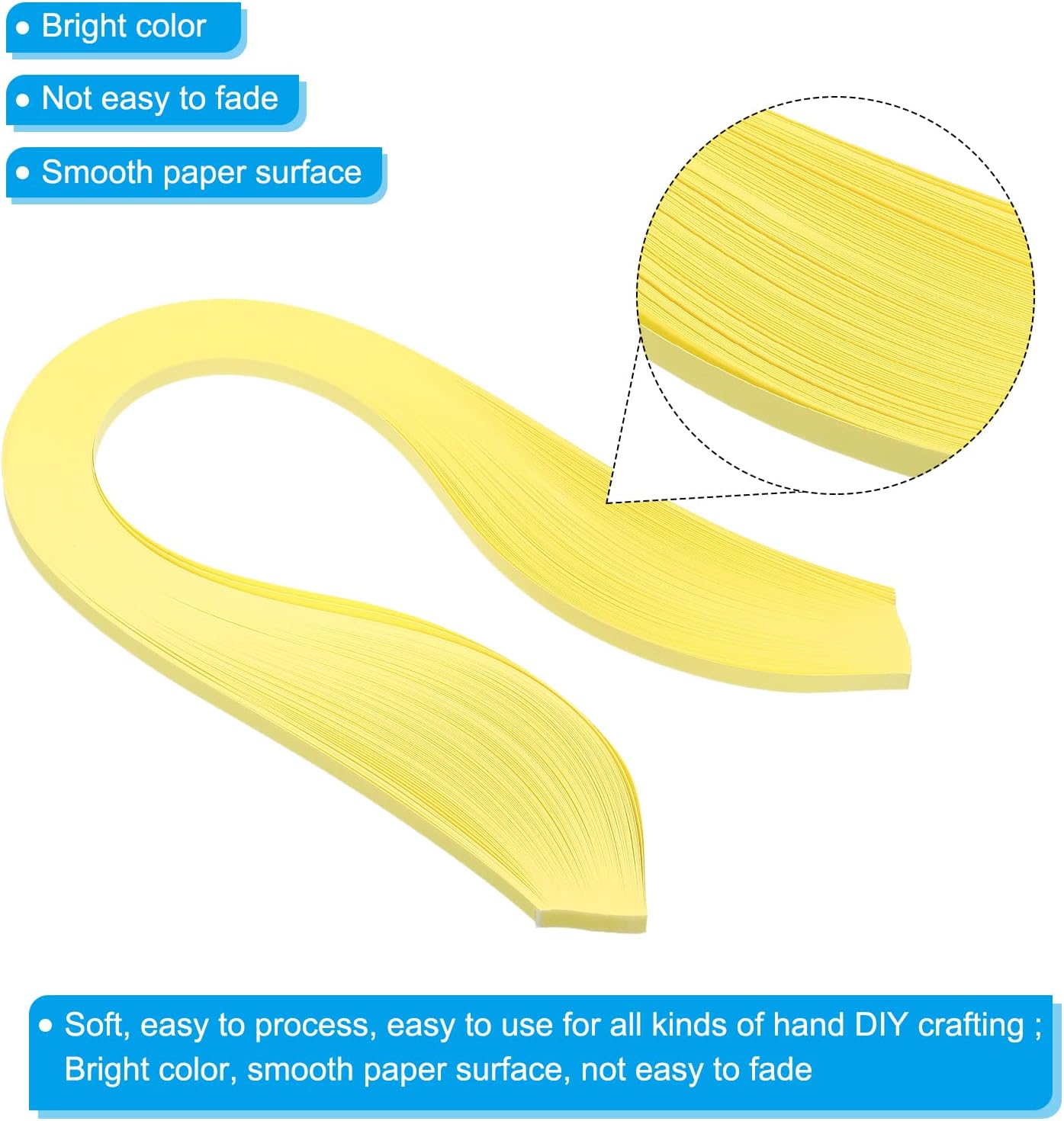 PATIKIL Quilling Strips Paper 600pcs 5mm 39cm Origami Paper Quilling Kits for Art DIY Hand Craft Christmas, Yellow