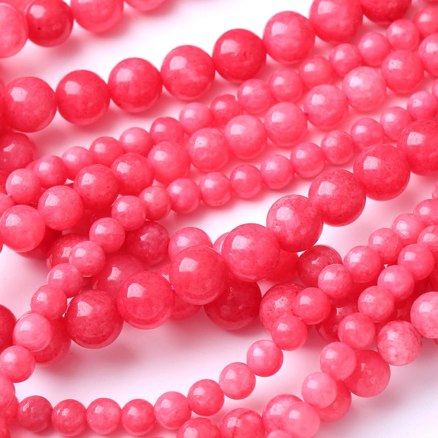 35PCS 10MM Natural Red Rhodonite Jade Stone Beads Round Loose Stone Beads for Jewelry Making DIY Energy Stone Healing Power Bracelet 15"