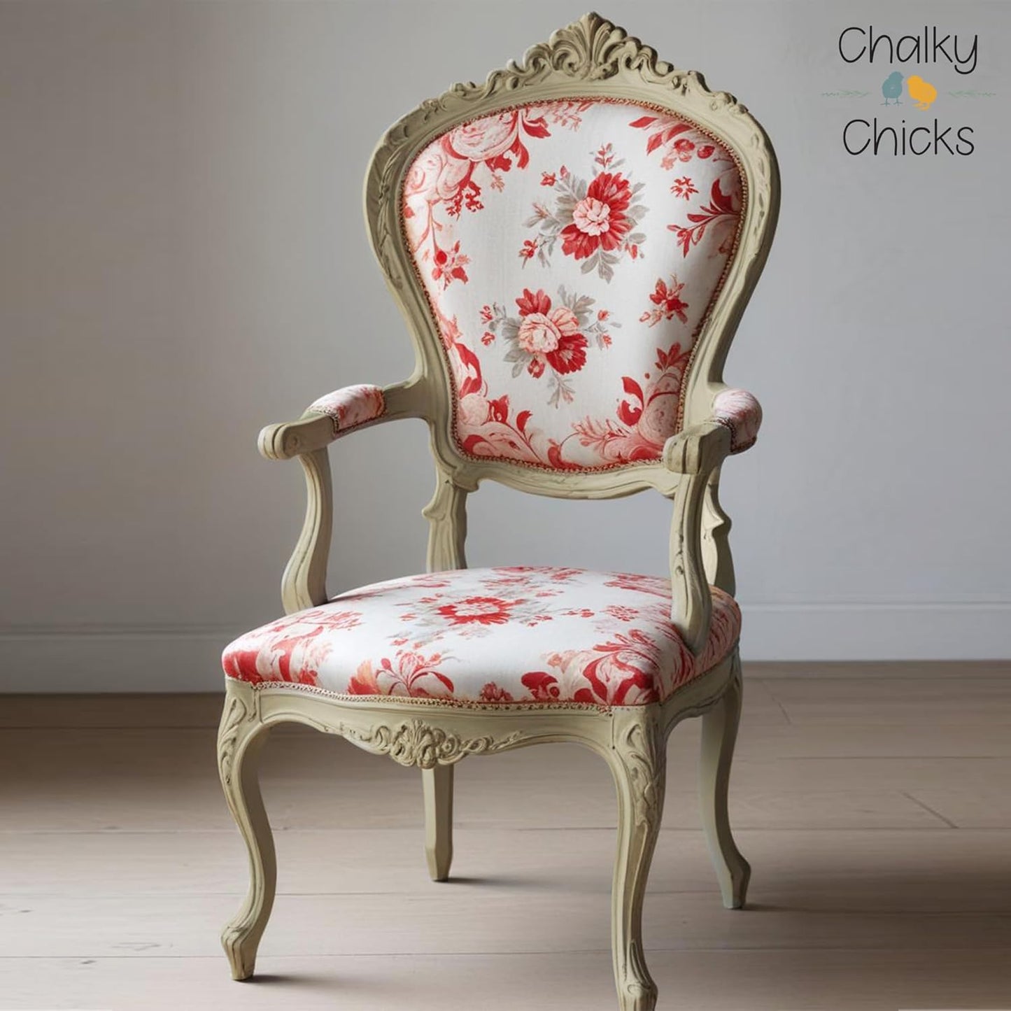 Chalky Chicks All-in-One Chalk Paint for Furniture or Cabinet - 32 Fl Oz - Matte Finish Olive Wood (Taupe) for Metal, Wood Furniture Paint - No Sanding All-in-One for Home Decor & Crafts, USA Made