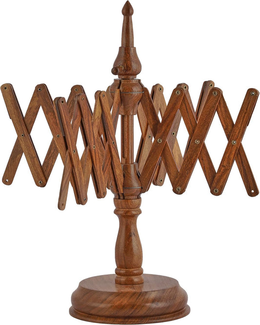 Handcrafted Wooden Table Top Yarn Swift – Rosewood Umbrella Swift for Knitting & Crocheting – Premium Yarn Winder Tool for Crafters & Fiber Artists – Smooth & Durable Design