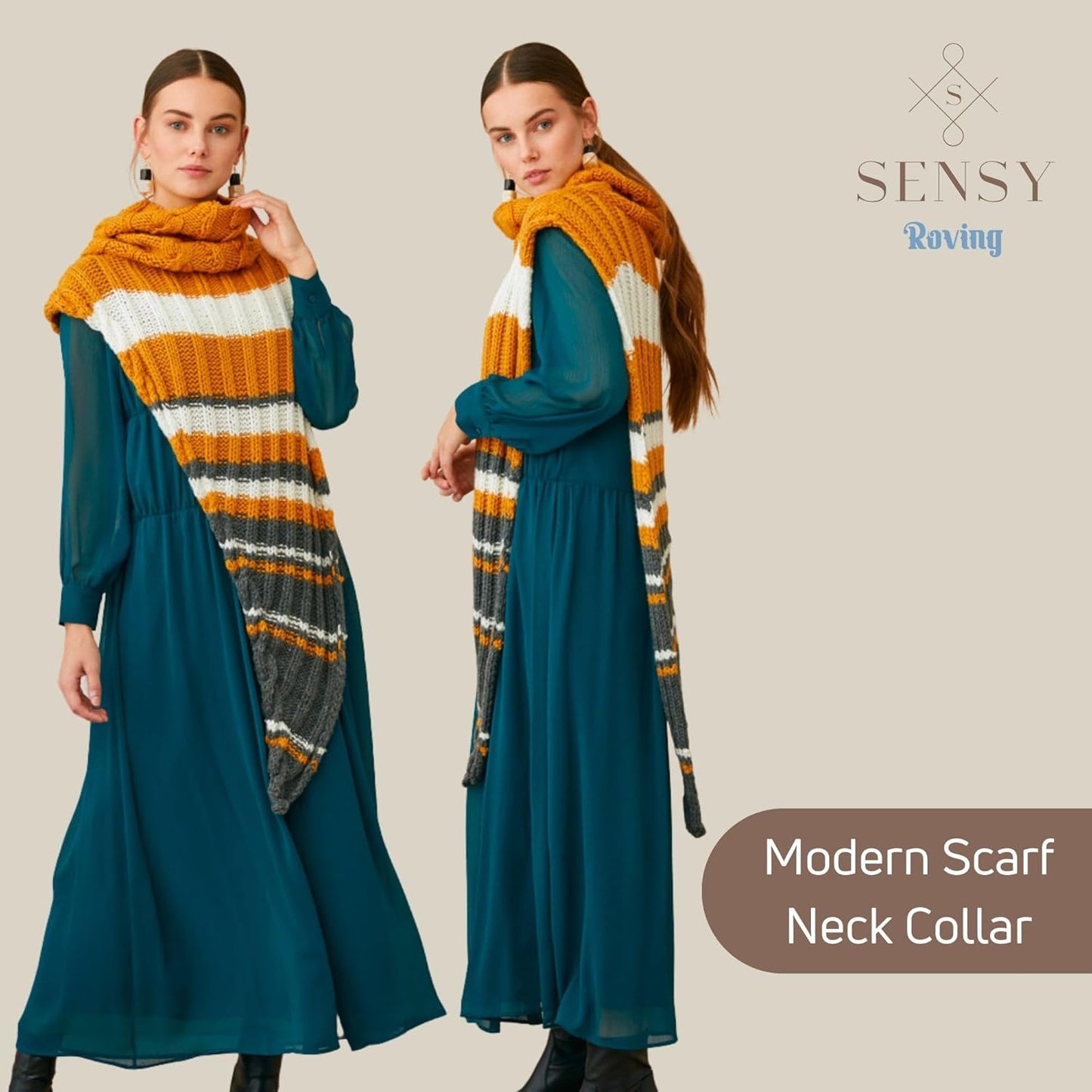 Sensy Roving Yarn, 3.5 oz, 132 Yards, Gauge 5 Bulky (Black)