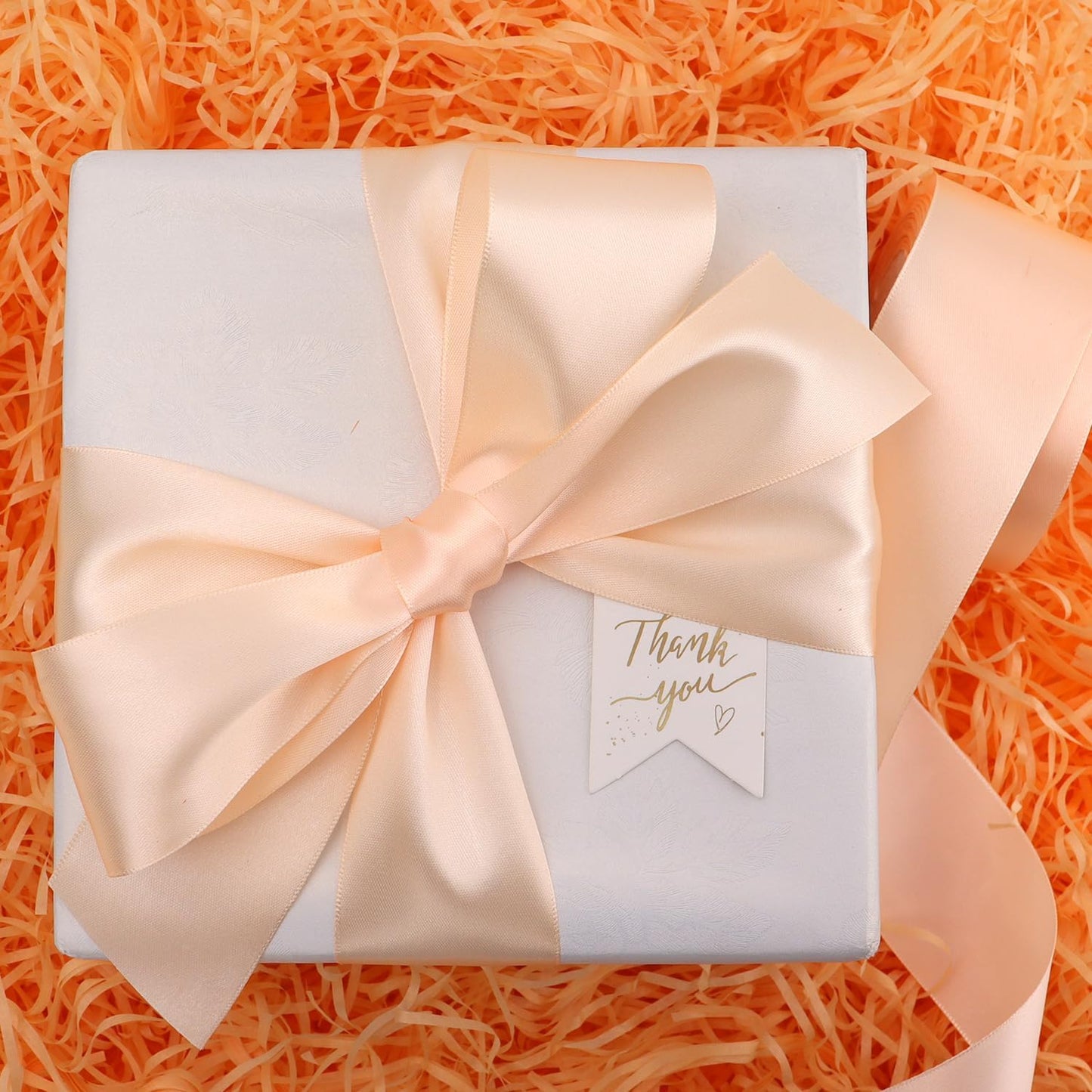 Naked Pink Solid Satin Ribbon 2 Inch 25 Yards Solid Polyester Fabric Ribbon for Gift Wrapping Wedding Christmas Baby Shower Birthday Party Decoration Handmade Immortal Flower Craft