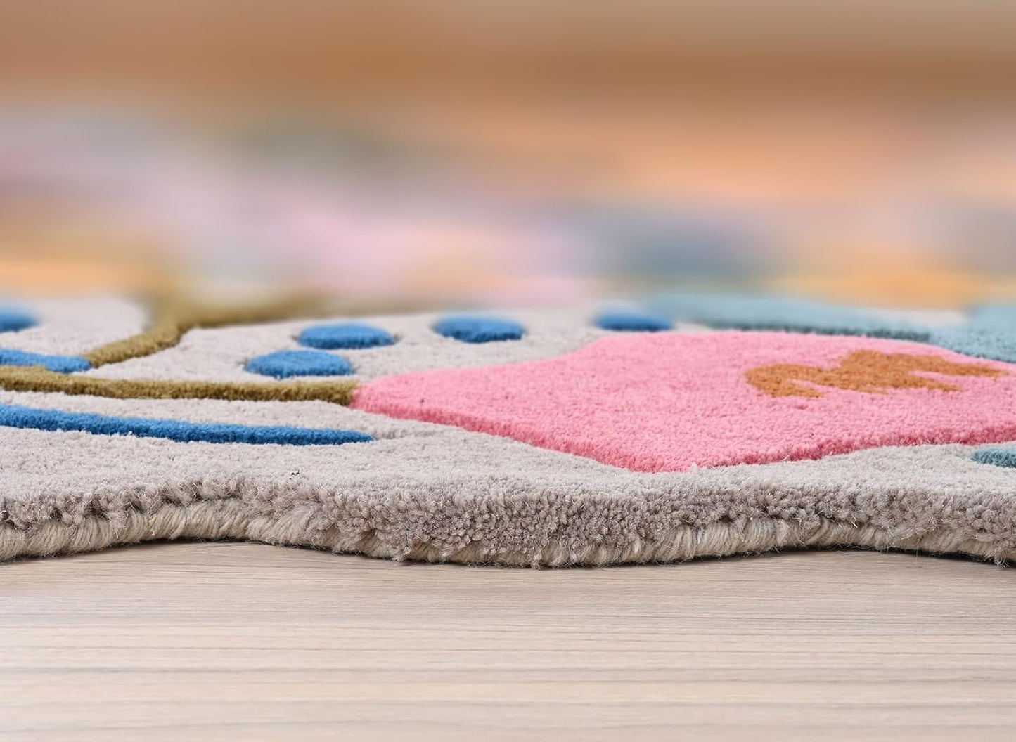 Handmade Wool Floral Area Rug for Living Room | Elegant Flower Garden Design, Soft, Thick and Durable | Bedroom, Dining Room & Home Decor Carpet (9' x 12', Floral H)