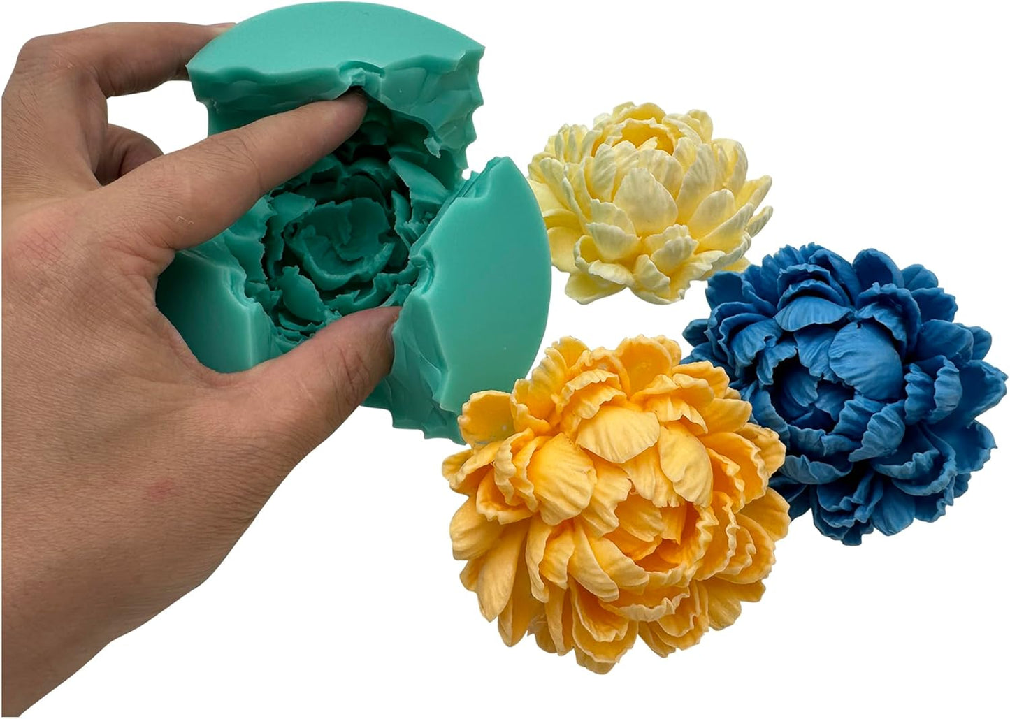 3D Chrysanthemum Flower Candle Wax Silicone Mold, DIY Resin Epoxy Flower Craft Molds Aroma Gypsum Polymer Decoration Arts Silicone Mould