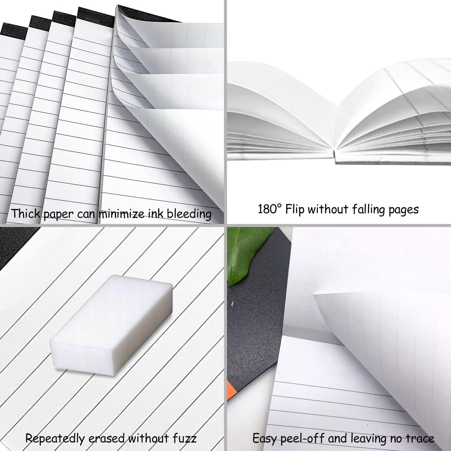 Notepad for Daily Planning and Organization of Work – 4 x 6-inches Lined Paper – Thick Bright White Paper – 30 Pages – Note Pads Ruled Pages – Pack of 10