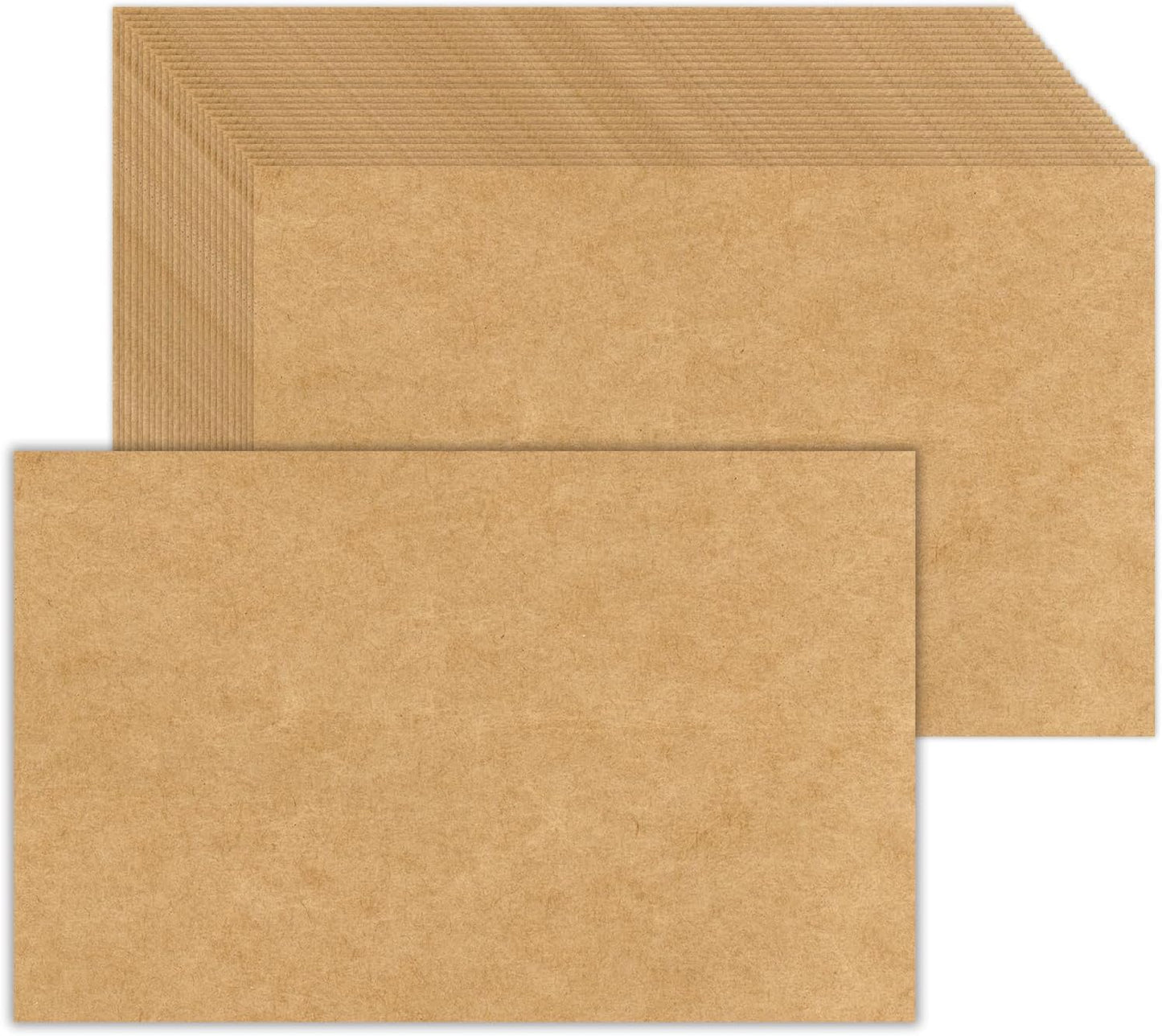 100 Pack 4x6 Kraft Blank Cardstock Paper - Card Stock for Printer Postcards, Photo Paper Invitations, Greeting, Notes, Thank You, Index Cards - Plain for Writing, Stamping, Printing, Art, DIY Making