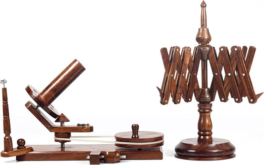 Mars Exports HandCrafty Wooden Swift for Knitting & Crochet Hooks – Hand Operated Large Ball Winder (Rosewood)